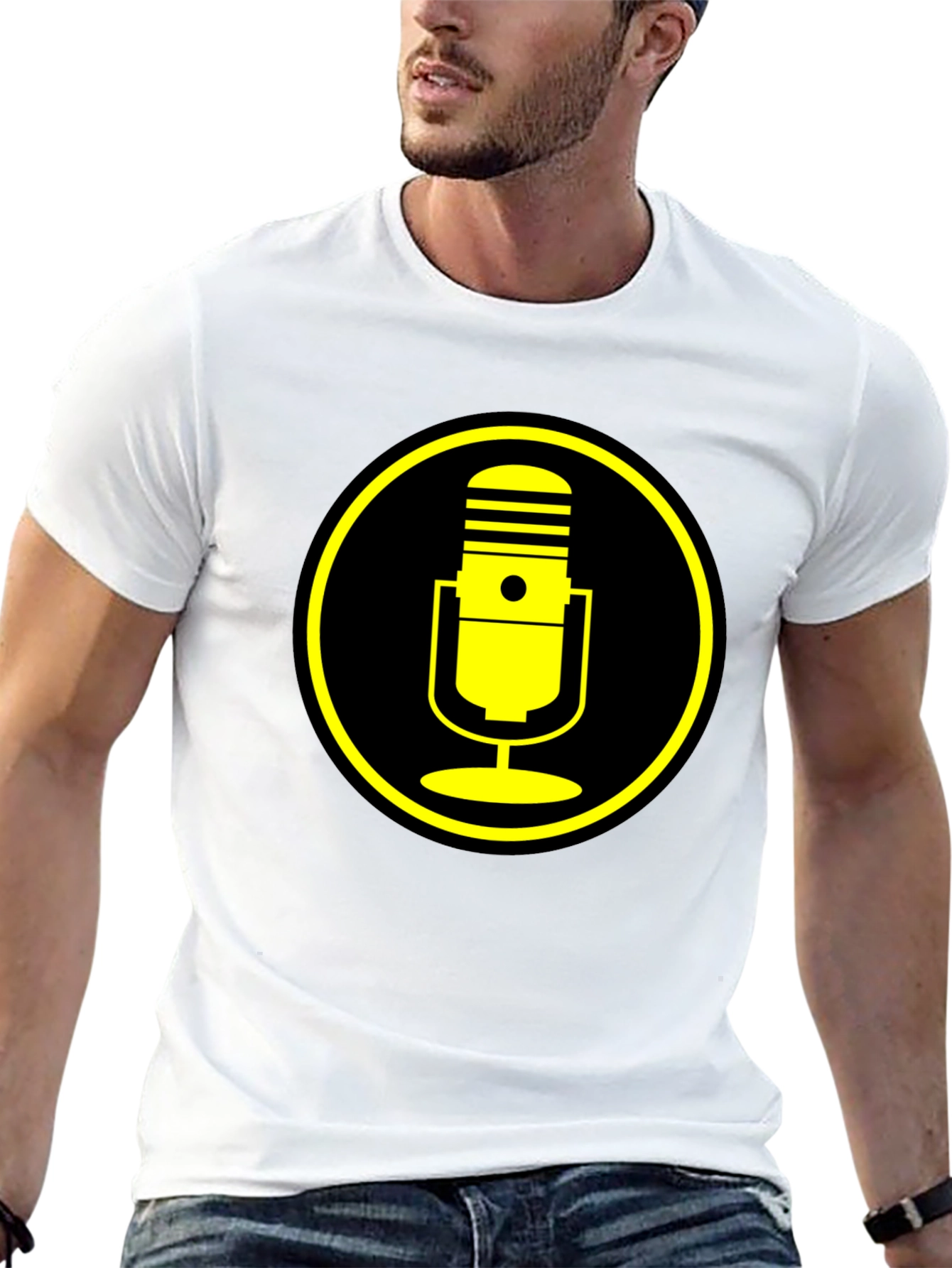 Retro Microphone Graphic T-Shirt