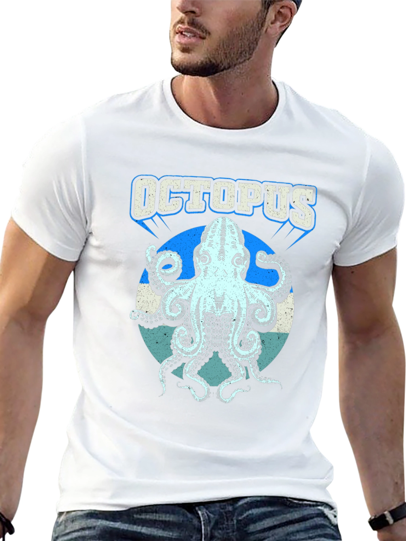 Octopus Graphic T-Shirt - Cool Ocean Creature Tee