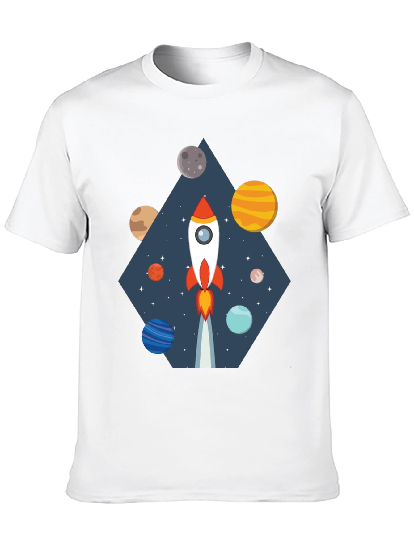 Space Rocket Graphic Tee - Cosmic Adventure Shirt