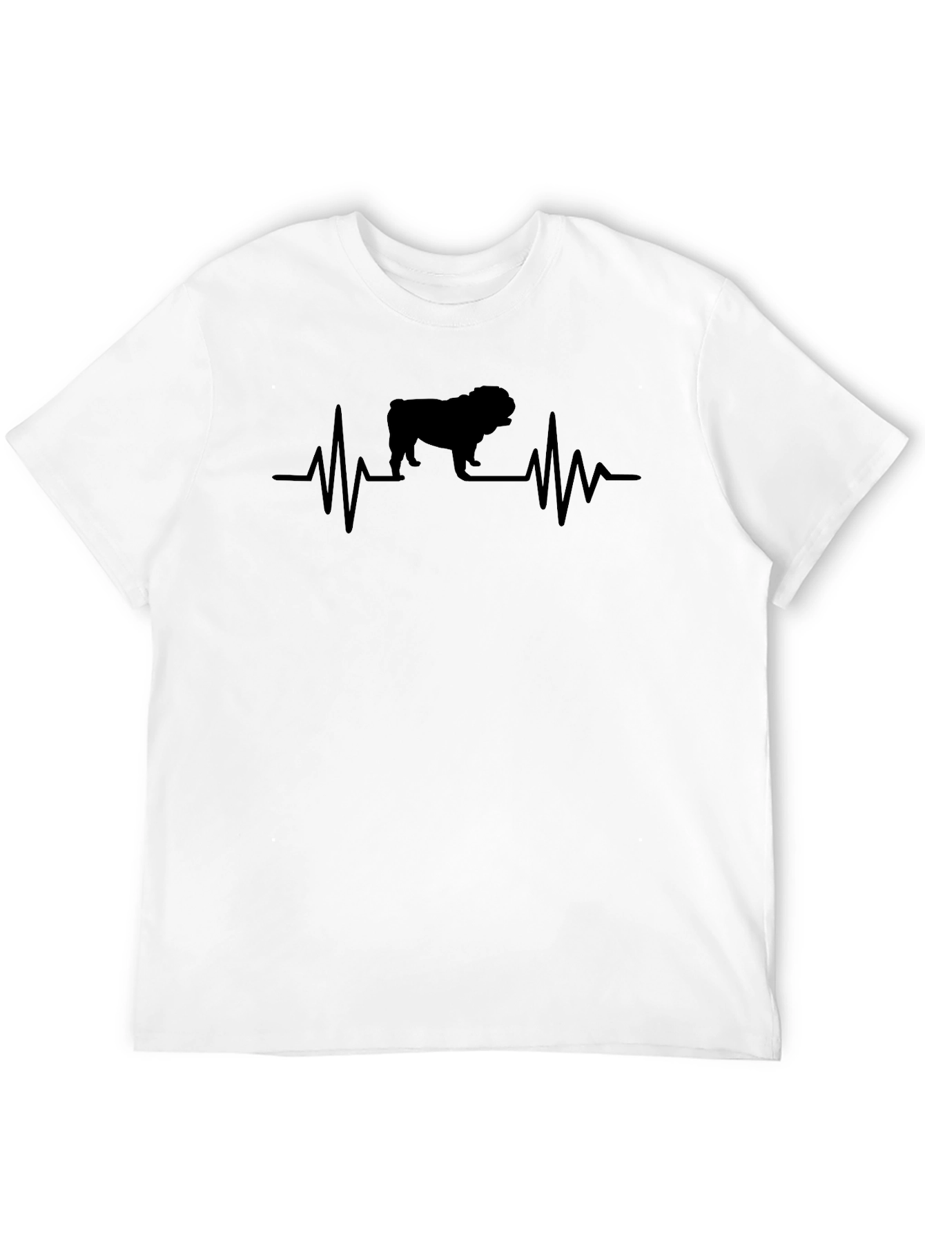 Bulldog Heartbeat Graphic Tee - Black