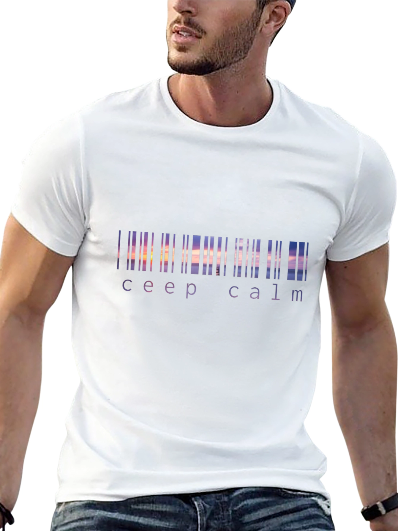 Keep Calm Sunset Barcode T-Shirt