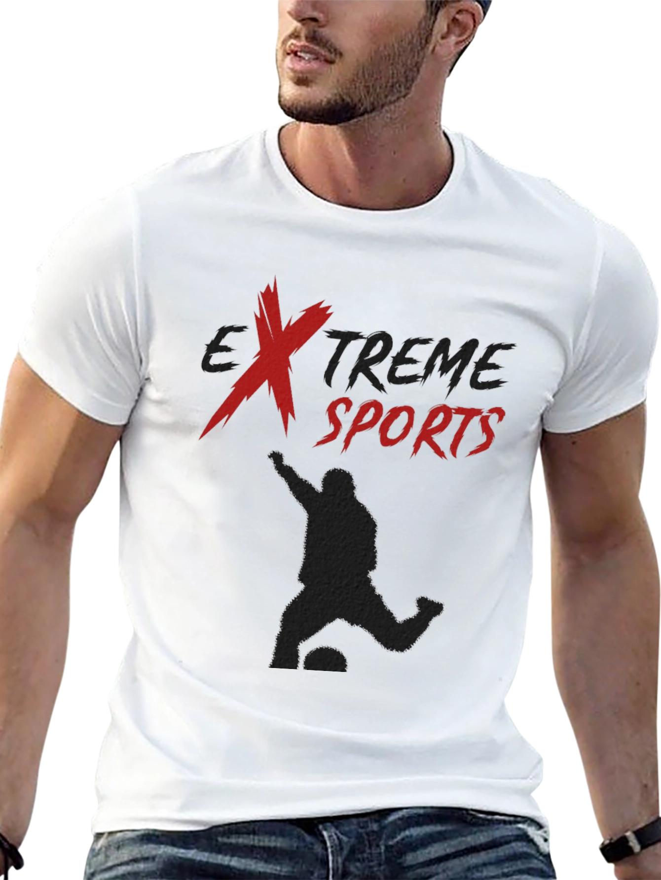 Extreme Sports Black Graphic T-Shirt