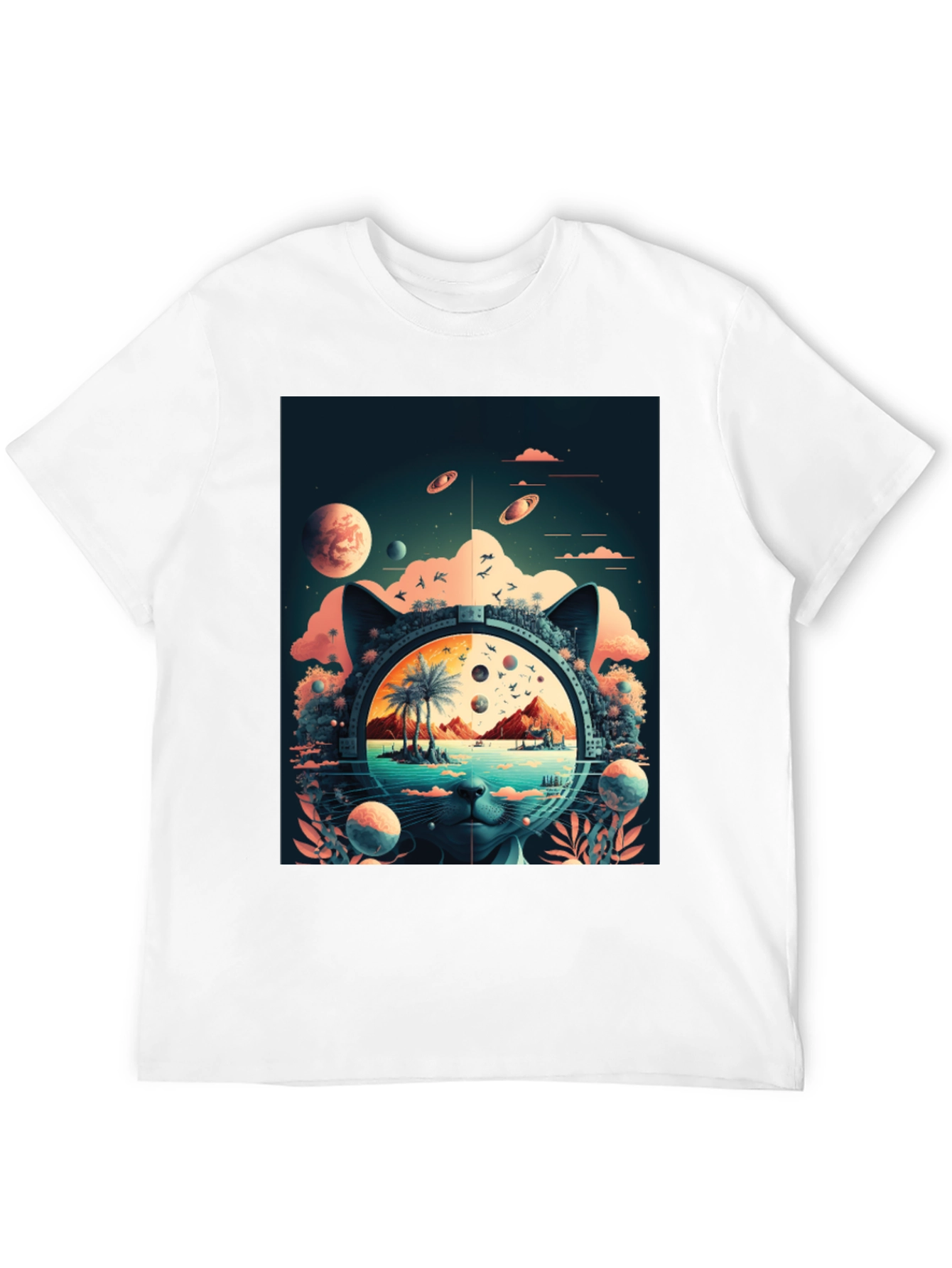 Cosmic Cat T-Shirt - Unique Graphic Tee