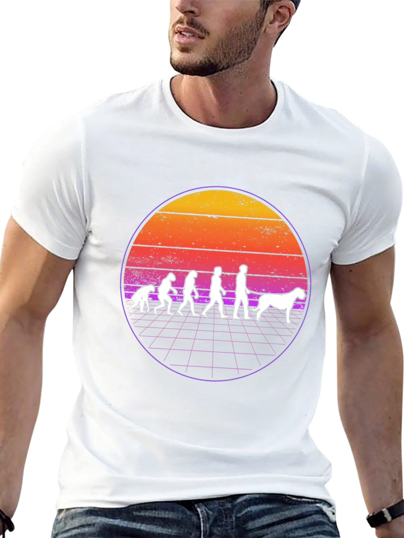 Evolution Dog T-Shirt Retro Style