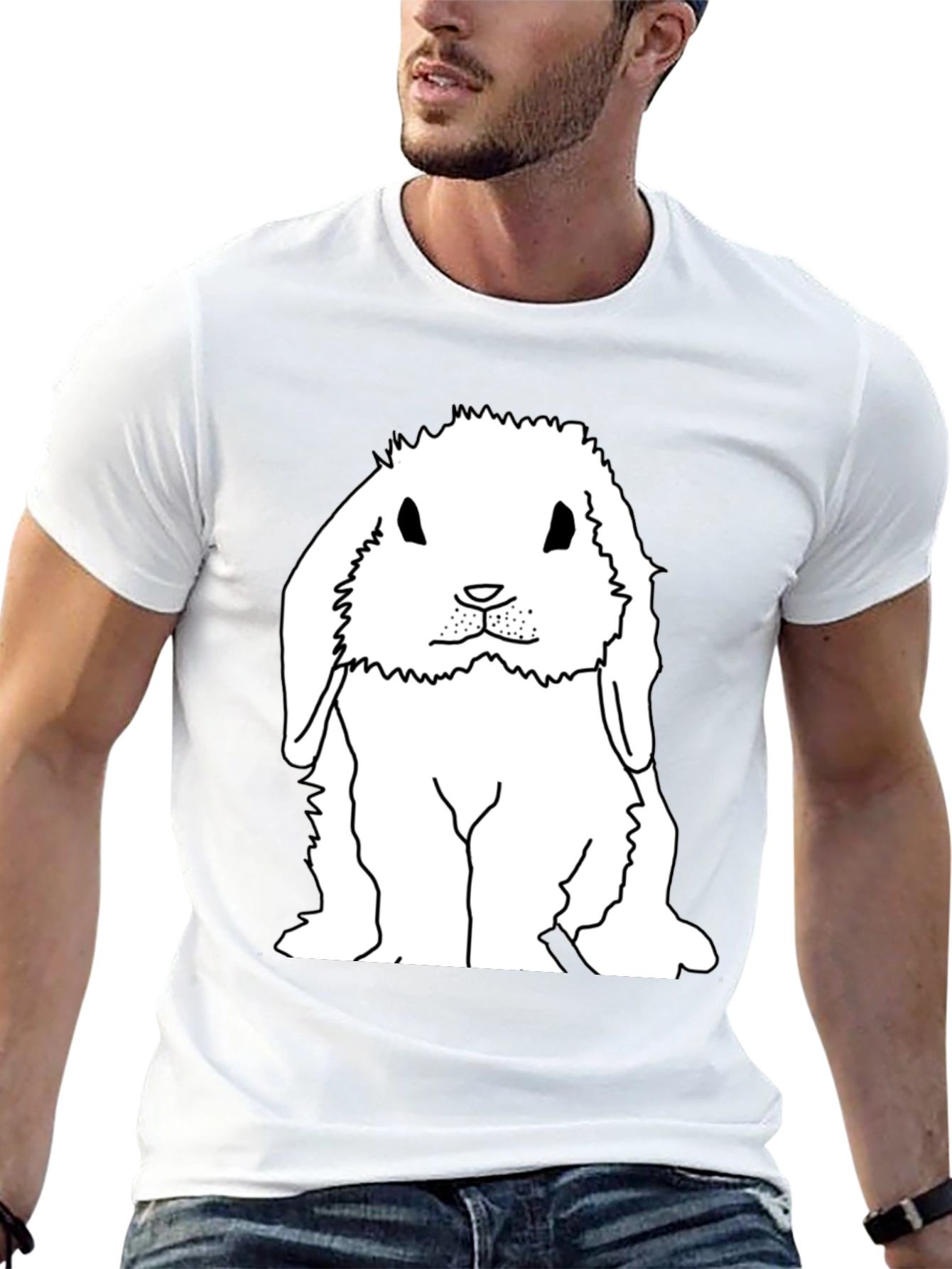 Cute Bunny Graphic T-Shirt - Soft Cotton Blend