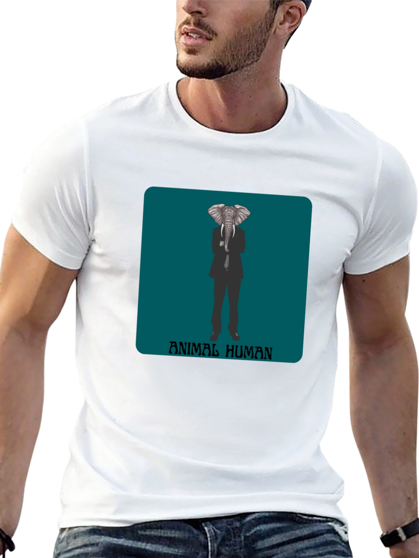Animal Human Elephant Head T-Shirt