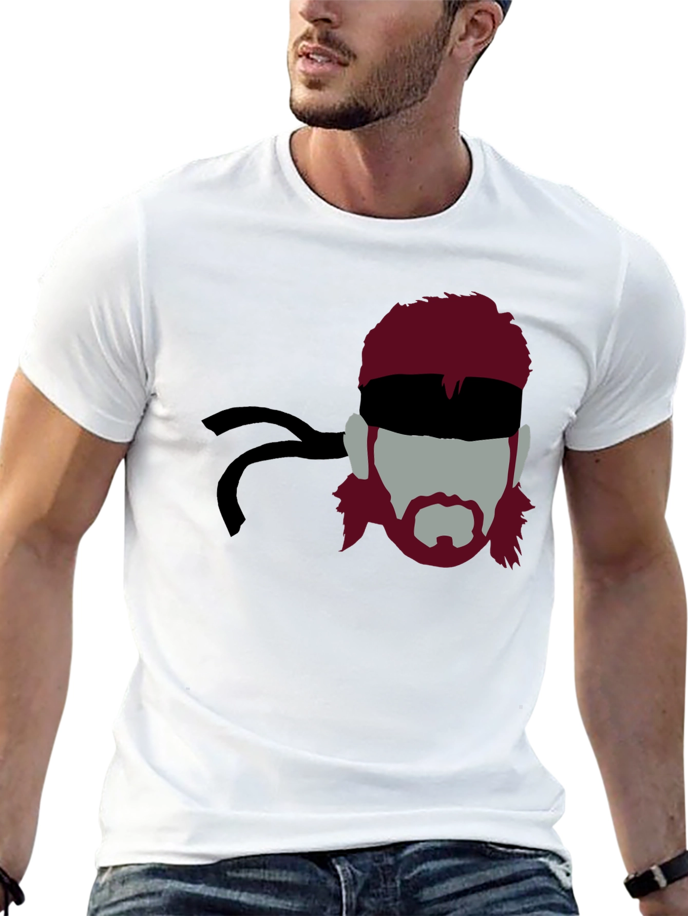 Stealthy Solid Snake Graphic Tee - Black