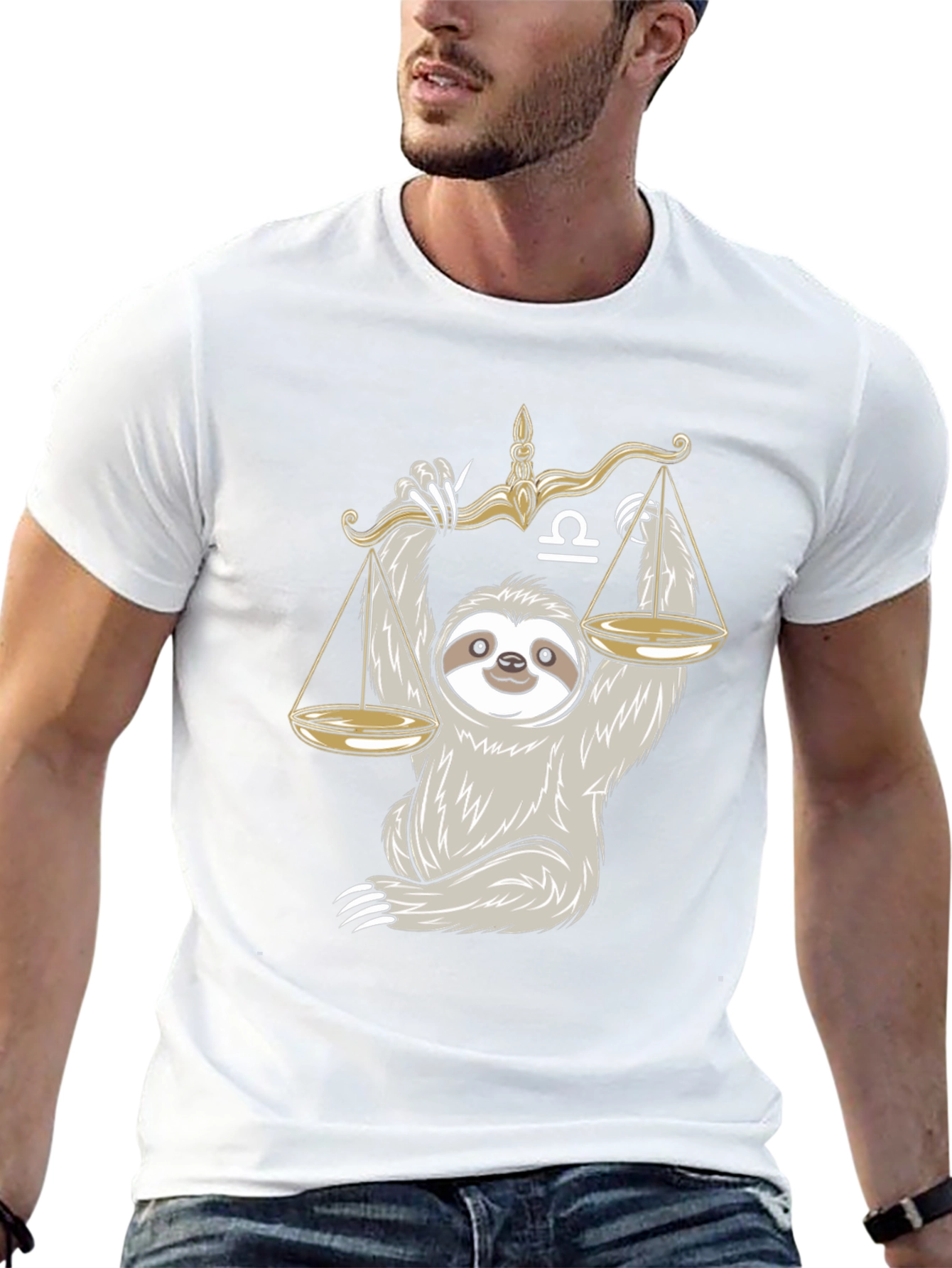 Libra Sloth T-Shirt - Zodiac Animal Tee