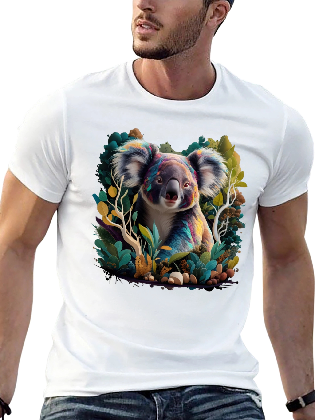 Koala Art Graphic Tee - Black