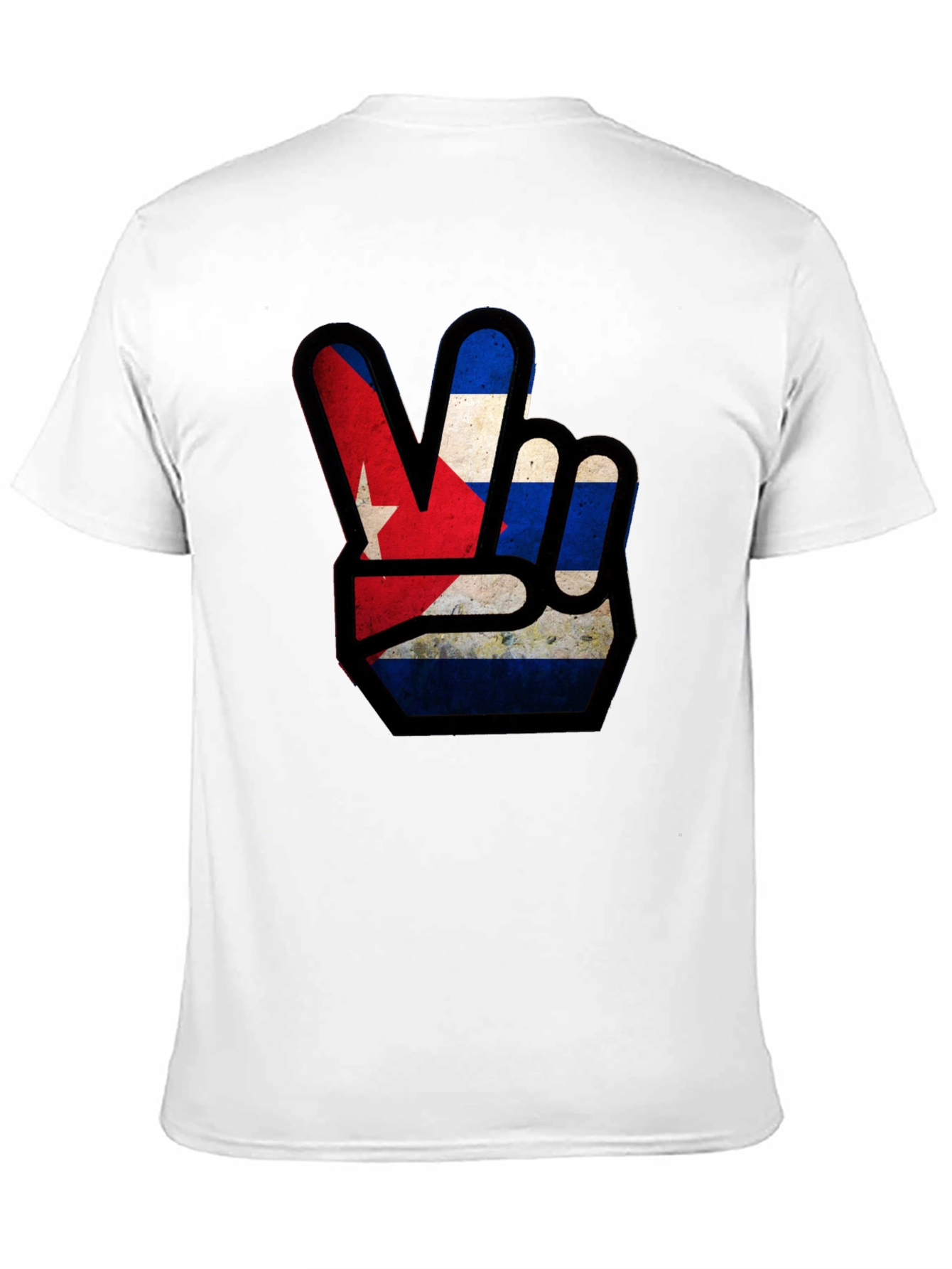 Cuba Flag Peace Sign Graphic T-Shirt