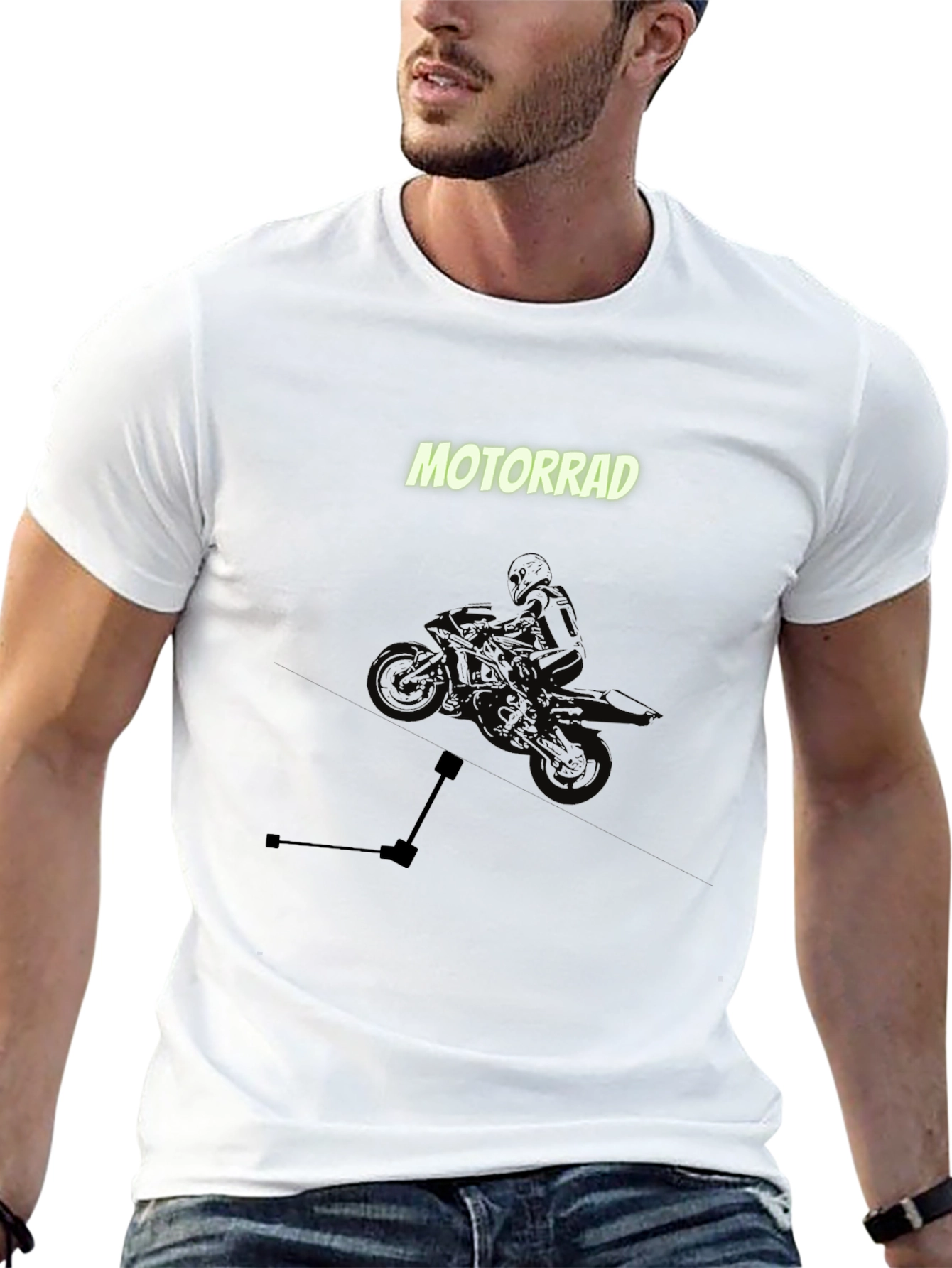 Motorrad Graphic Tee - Black Cotton T-Shirt
