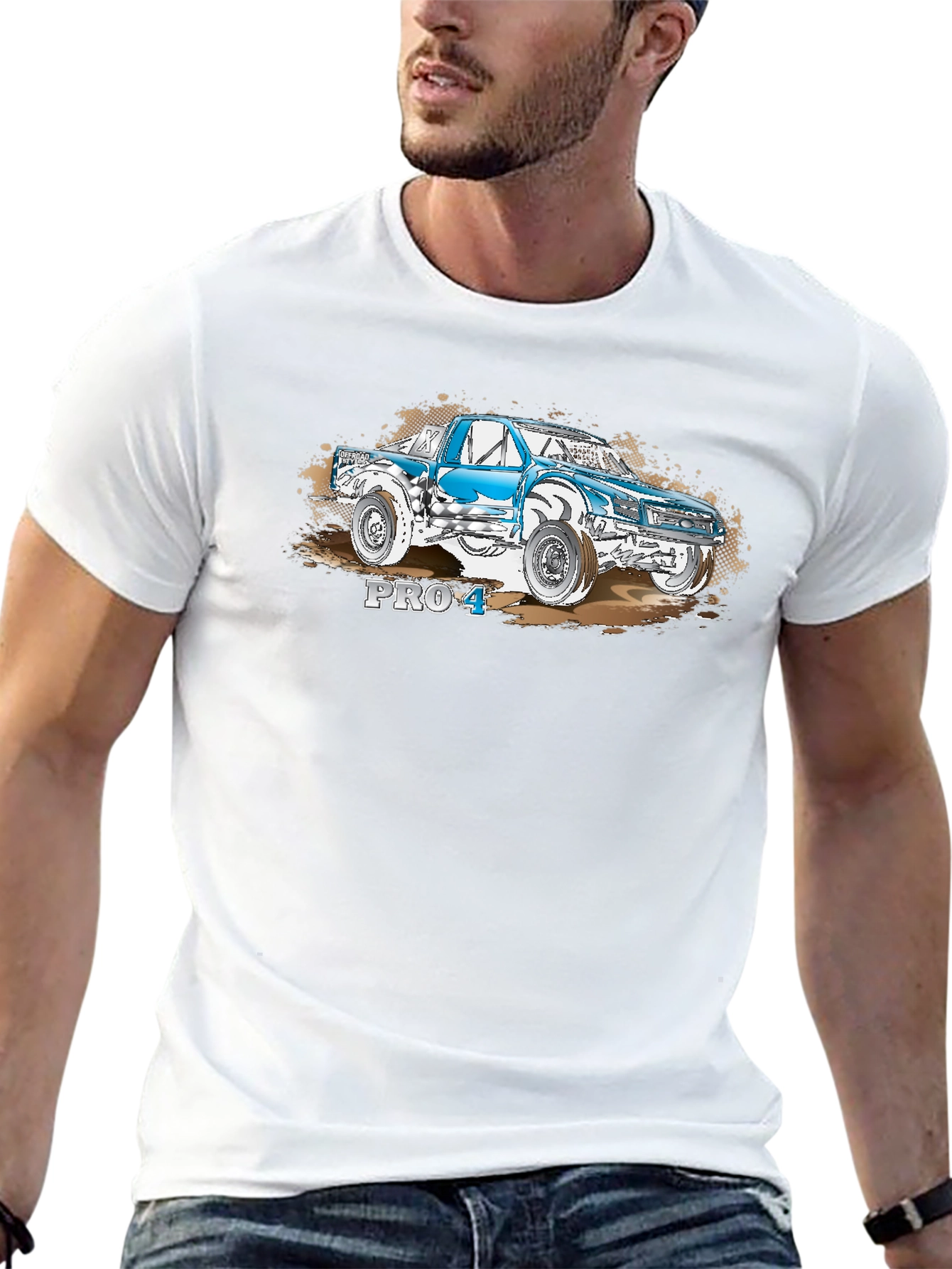 PRO 4 Truck T-Shirt - Black Cotton Tee