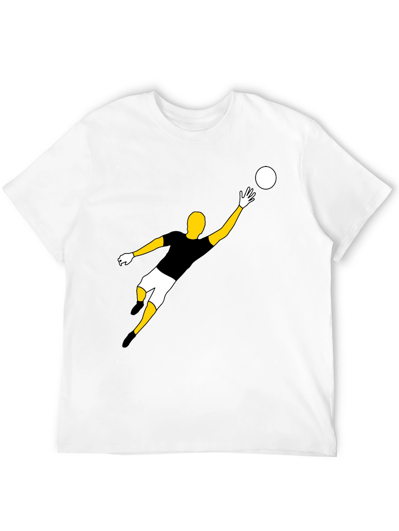Goalkeeper Graphic Tee - Black Casual T-Shirt