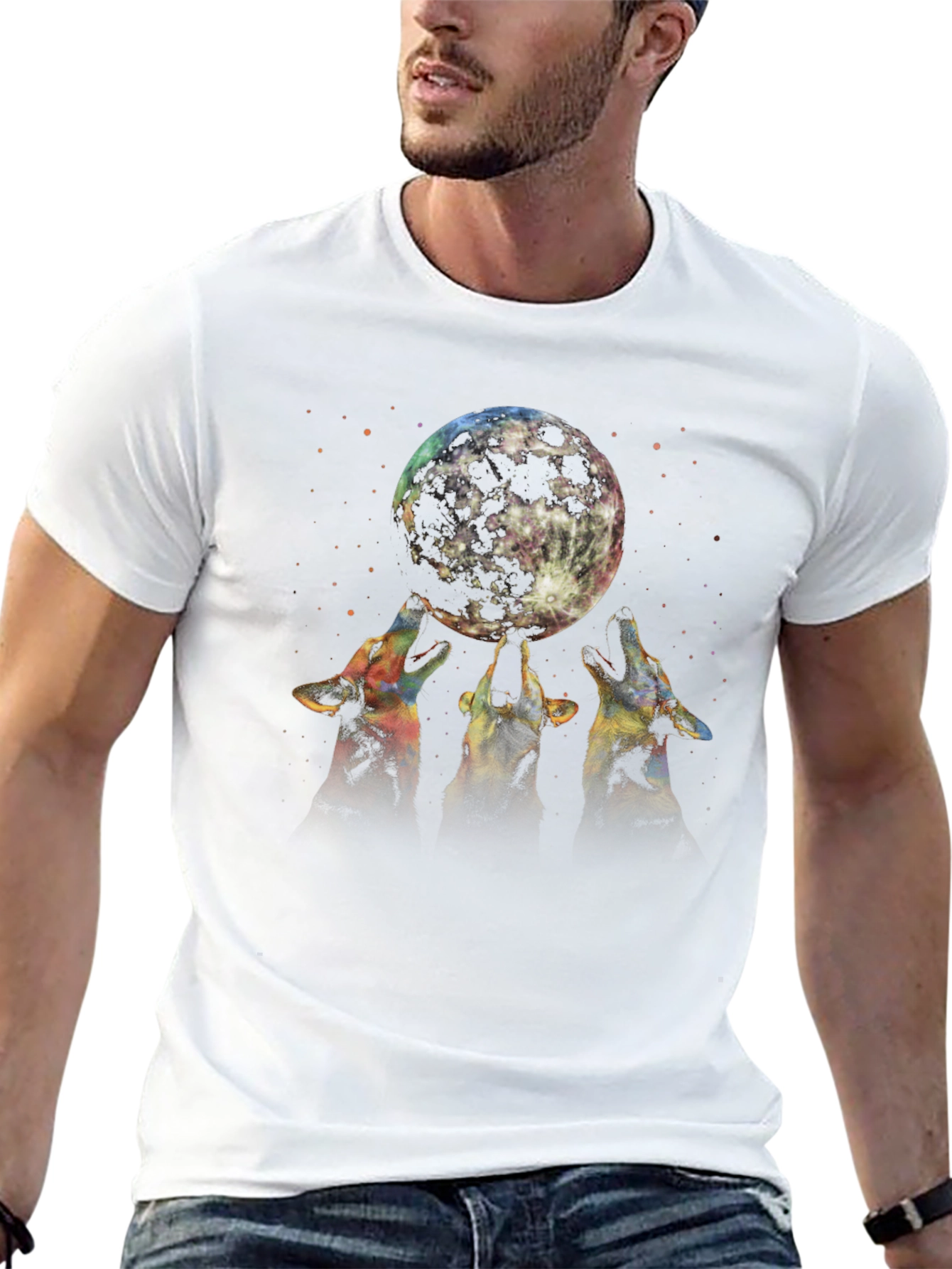 Wolf Moon Graphic Tee - Black T-Shirt