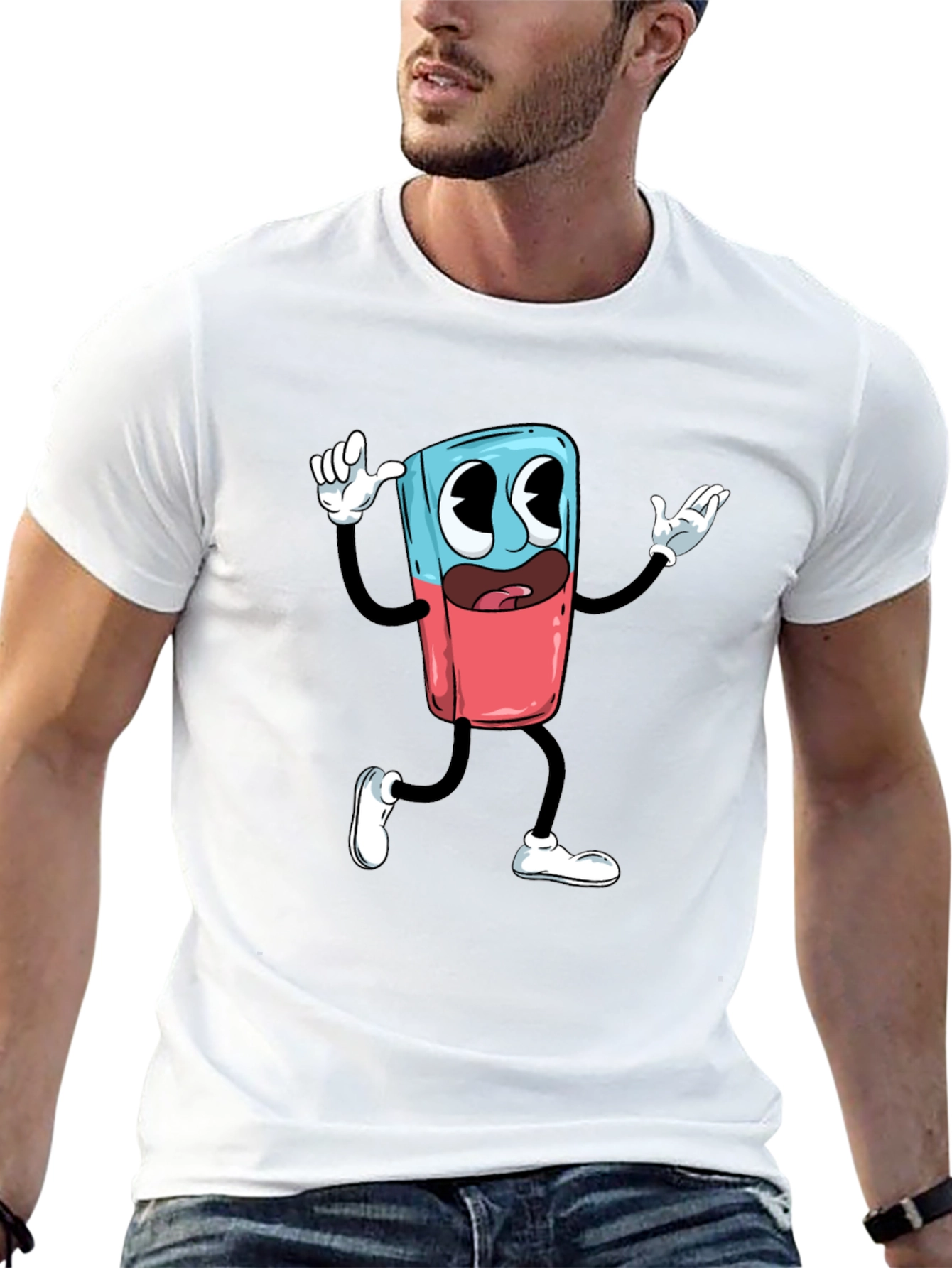 Cartoon Character Graphic Print T-Shirt