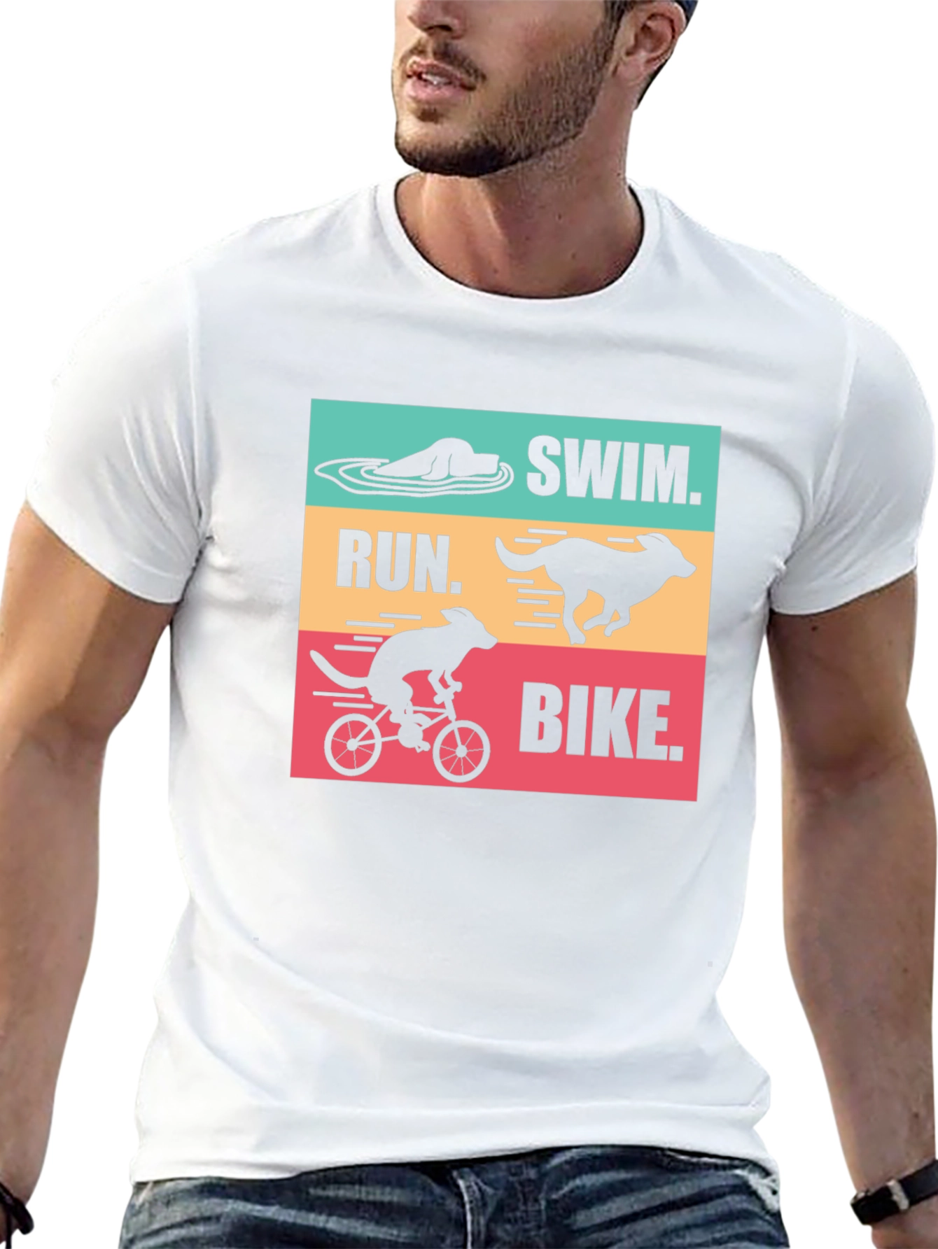 Swim Run Bike Dog T-Shirt