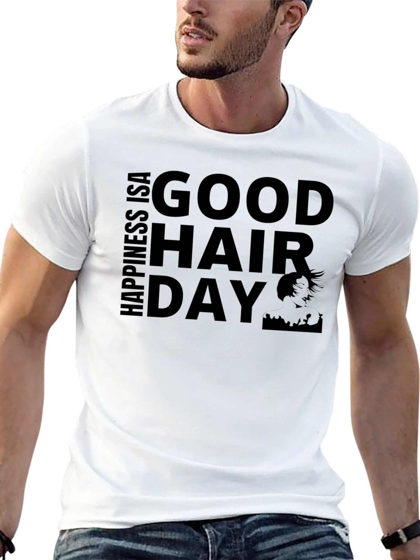 Good Hair Day Graphic Tee - Black Unisex T-Shirt