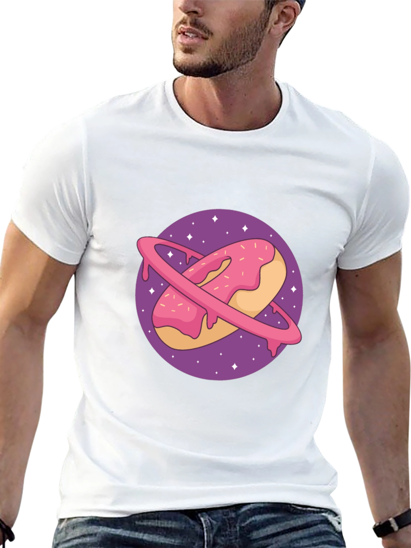 Donut Planet Graphic Tee - Space Foodie Style