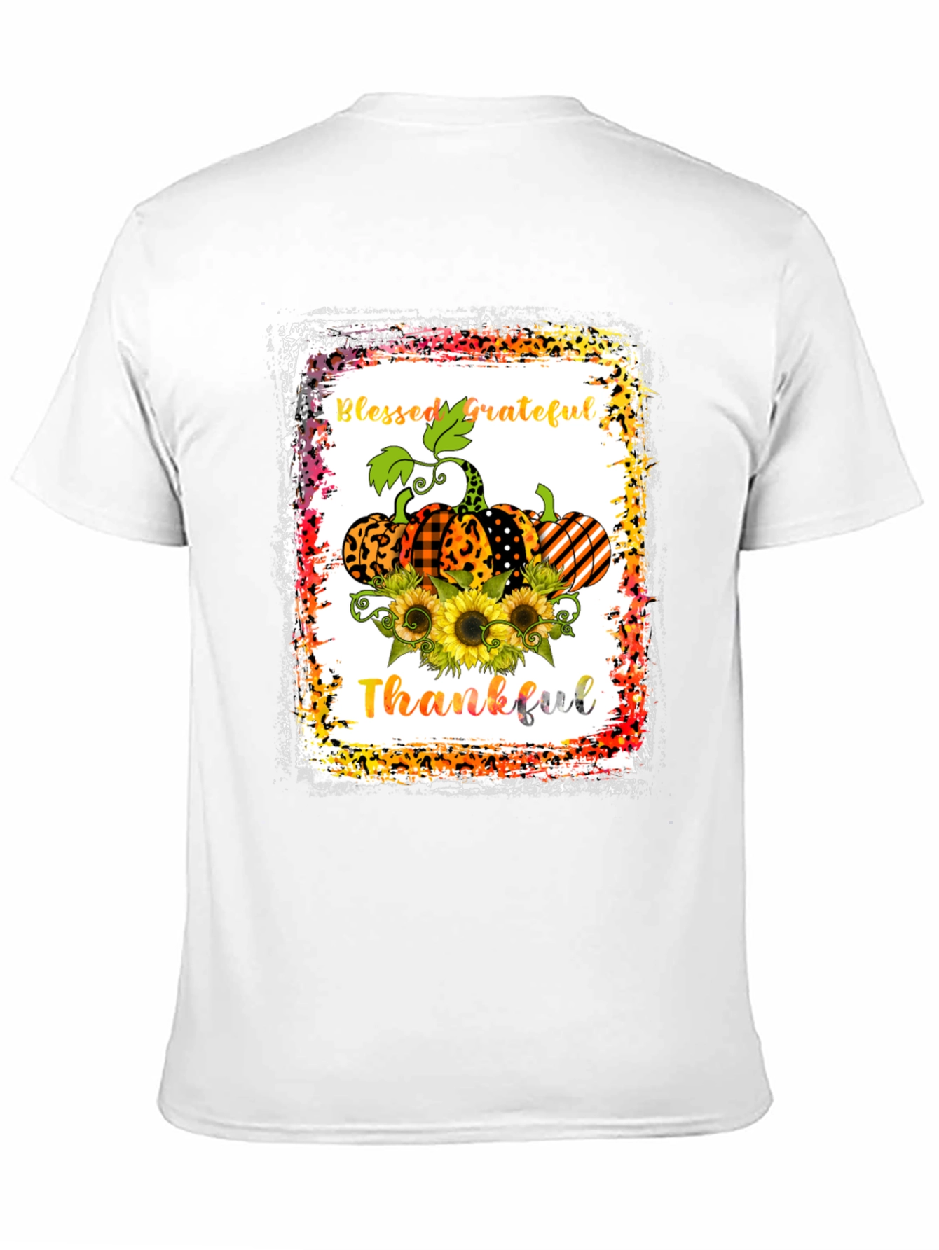 Blessed Grateful Thankful Pumpkin T-Shirt