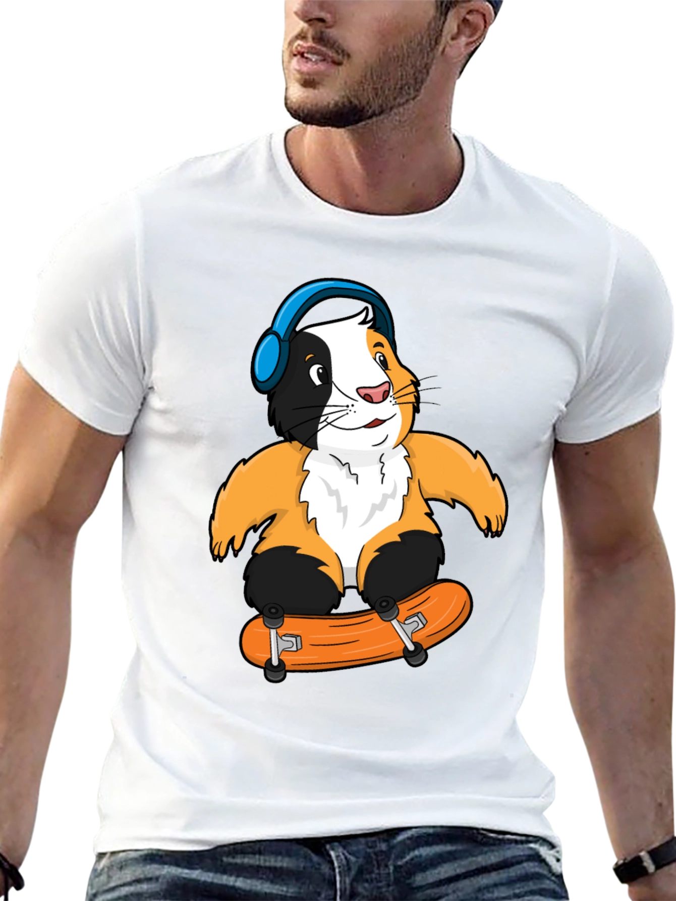 Guinea Pig Skateboarder T-Shirt