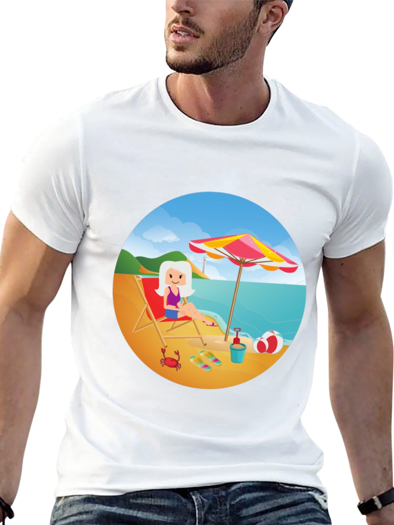 Beach Day Graphic Tee - Relaxed Summer Style