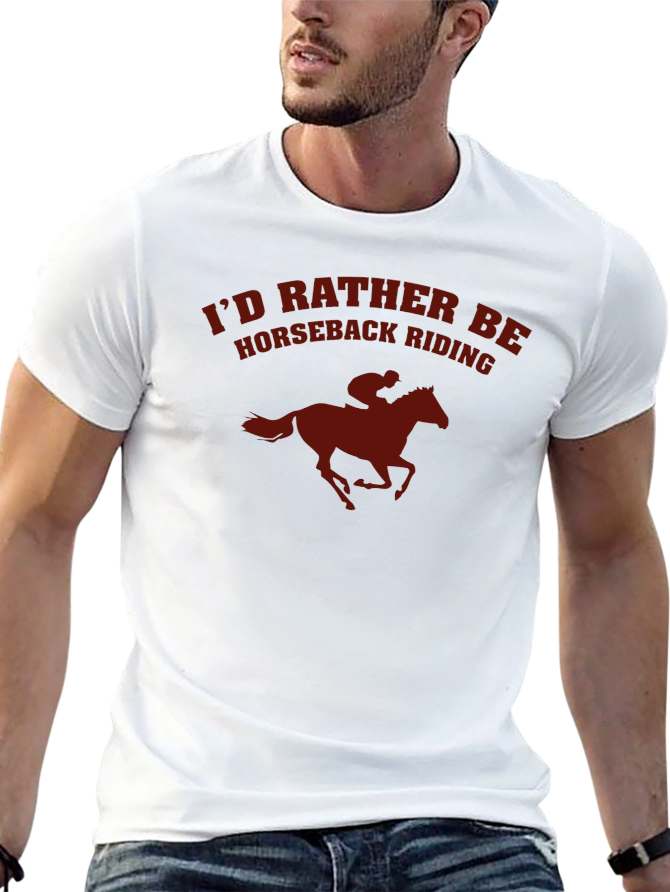 Horseback Riding Graphic T-Shirt - Black Cotton Tee