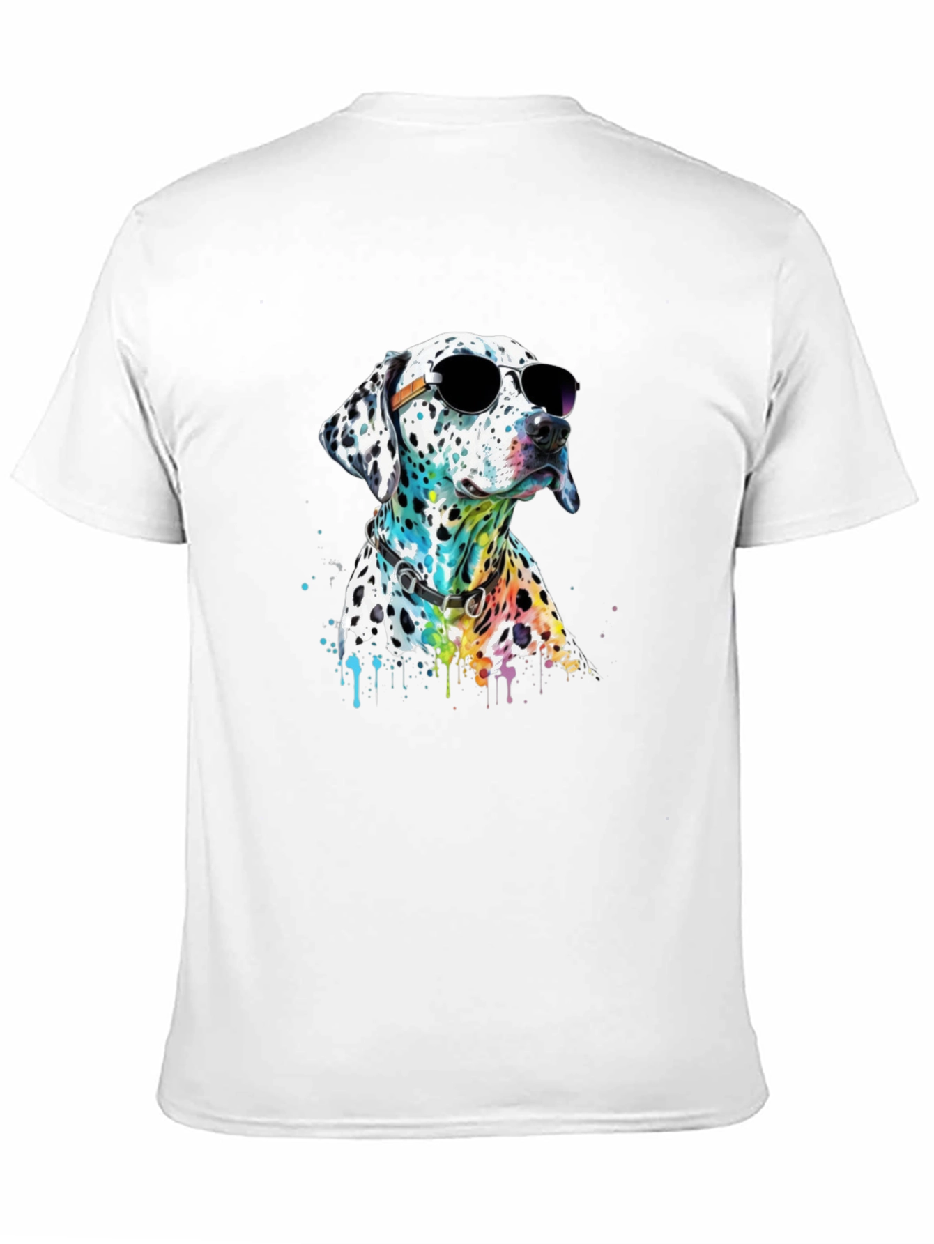 Cool Dalmatian Dog T-Shirt - Black