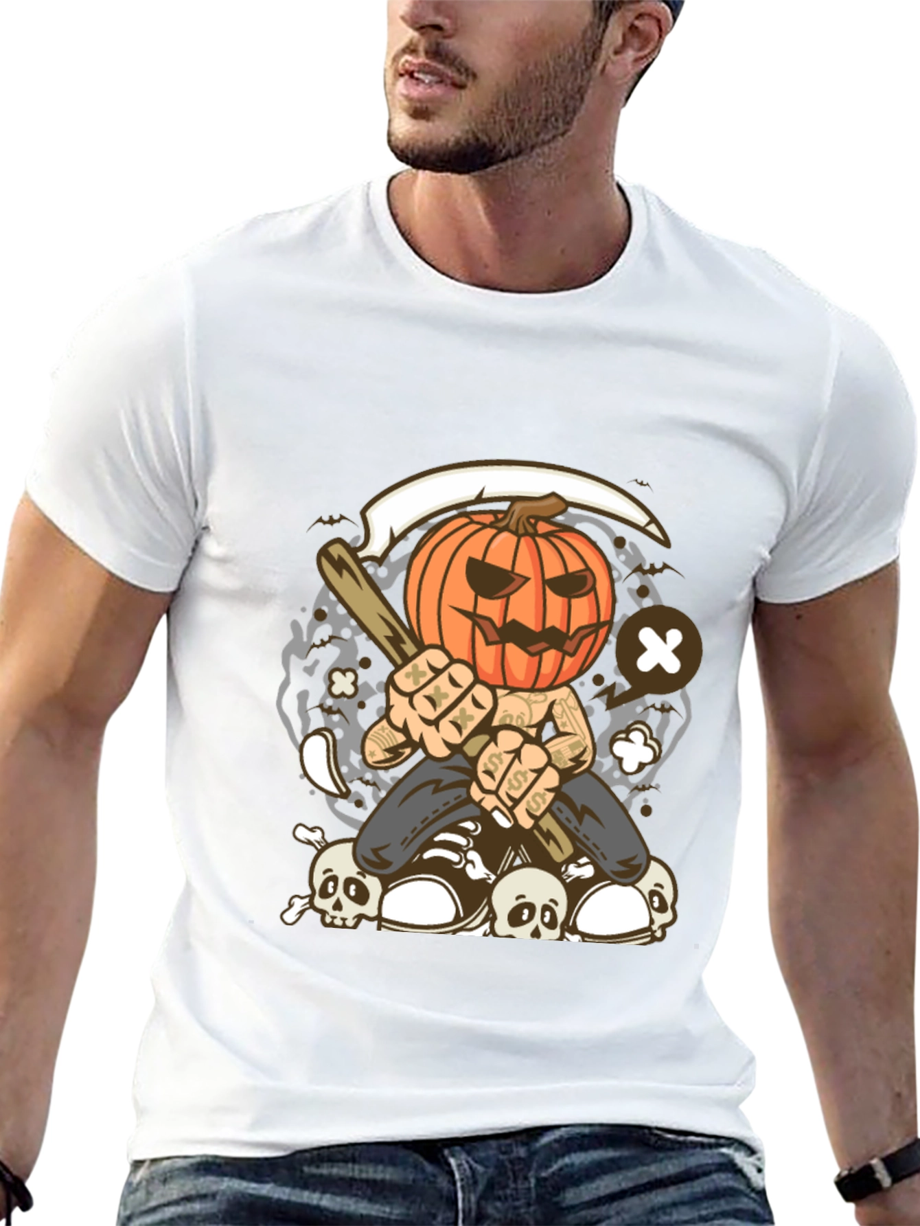 Pumpkin Head Halloween T-Shirt