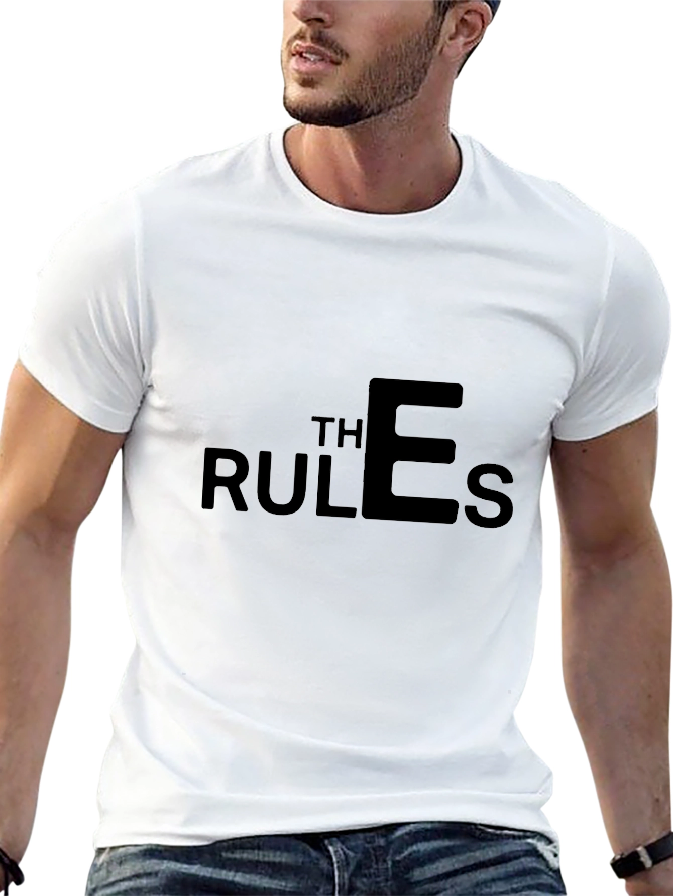 The Rules Graphic T-Shirt - Stylish Crew Neck Tee