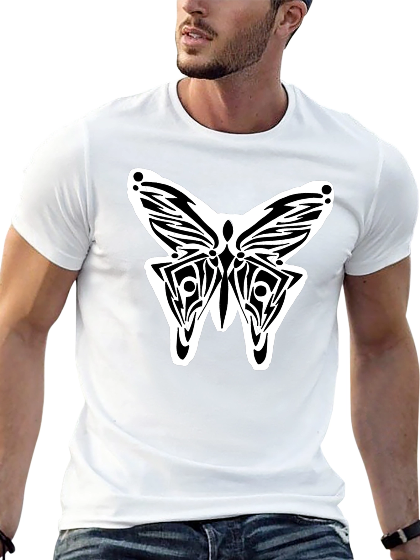 Butterfly Graphic Black T-Shirt | Unique Design
