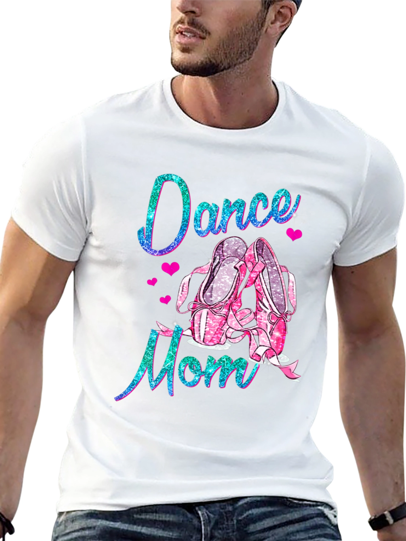 Dance Mom Tee: Glitter Ballet Shoes T-Shirt