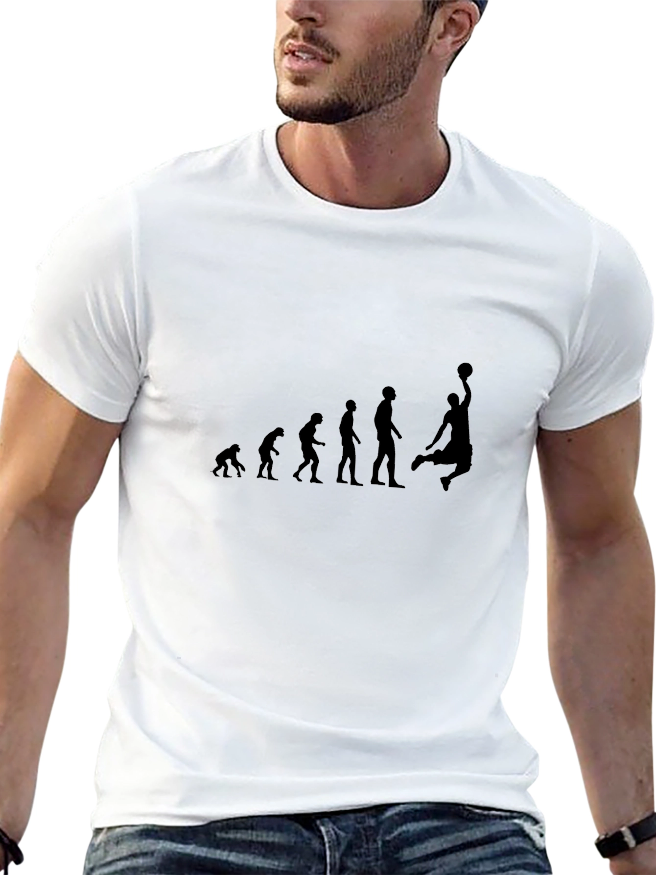 Evolution of Basketball Black T-Shirt