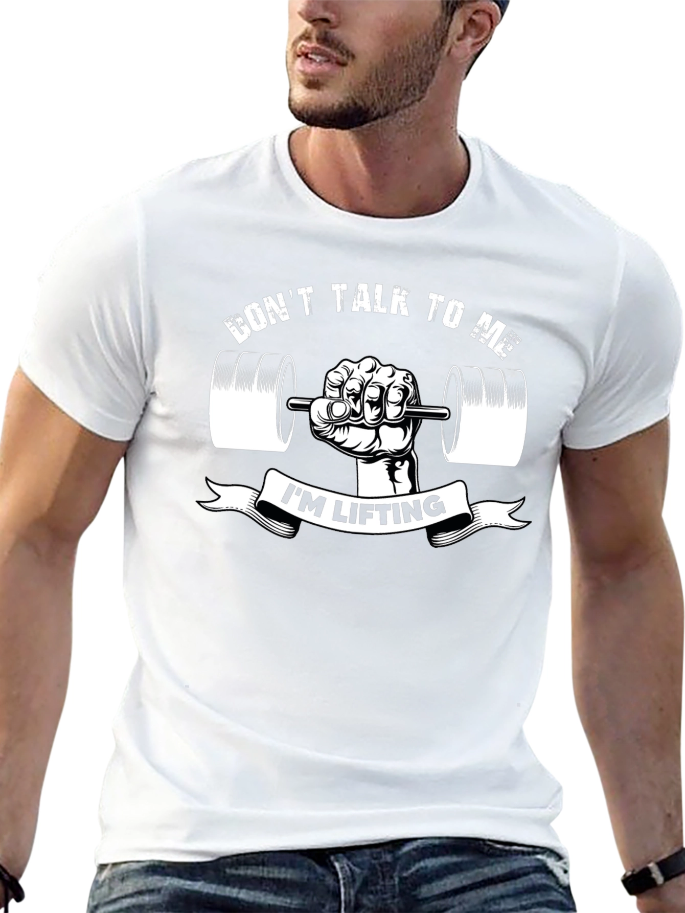 Dont Talk To Me Im Lifting Black T-Shirt