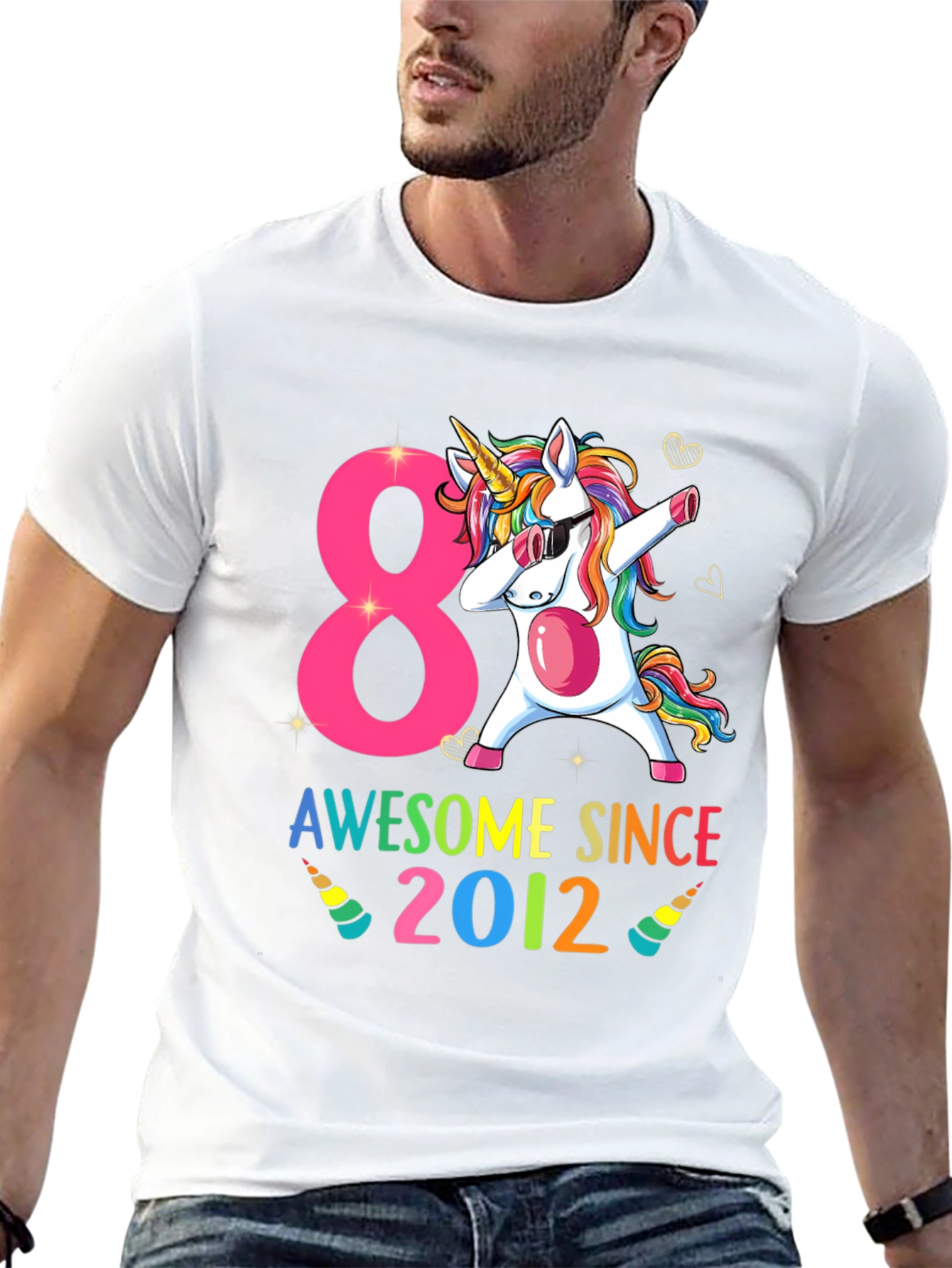 Awesome Since 2012 Unicorn Birthday T-Shirt
