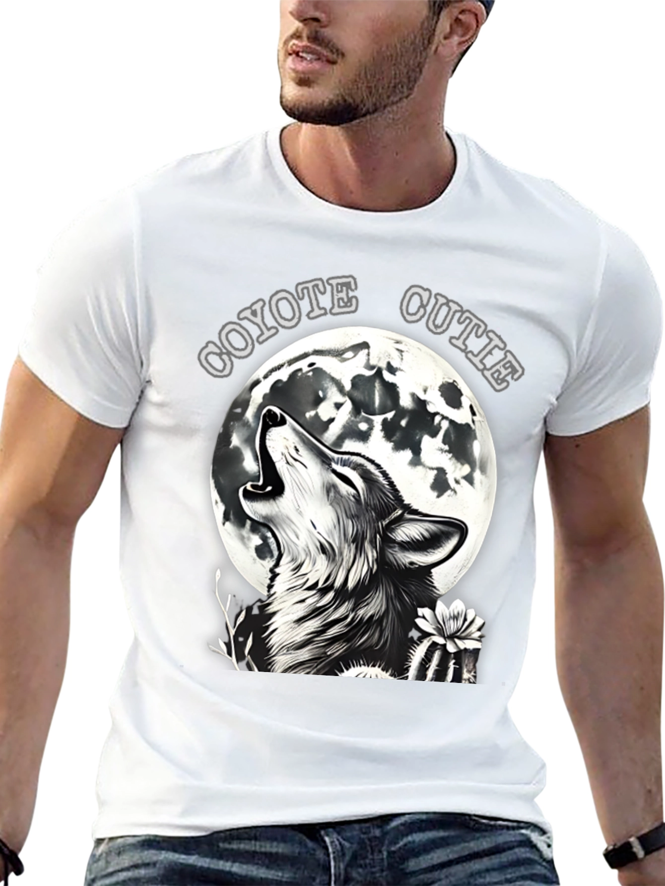 Coyote Cutie T-Shirt - Wolf Howling at Moon