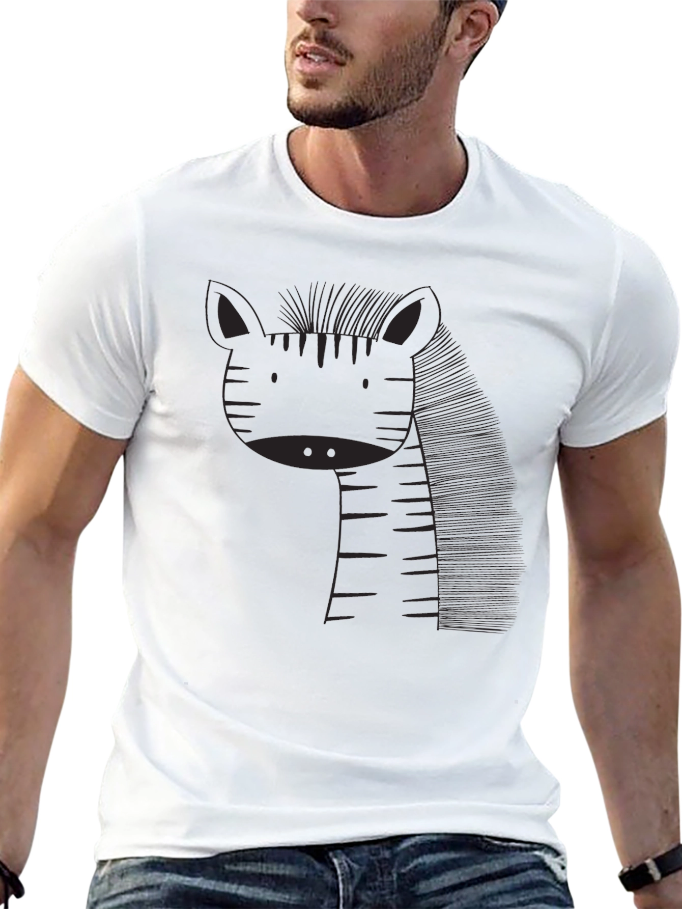 Zebra Graphic T-Shirt - Casual Style