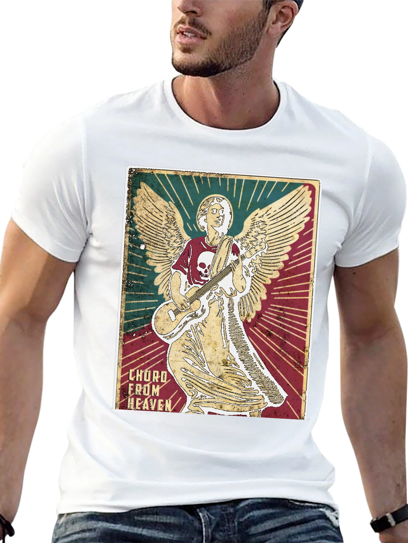 Chord From Heaven T-Shirt Angel Guitarist