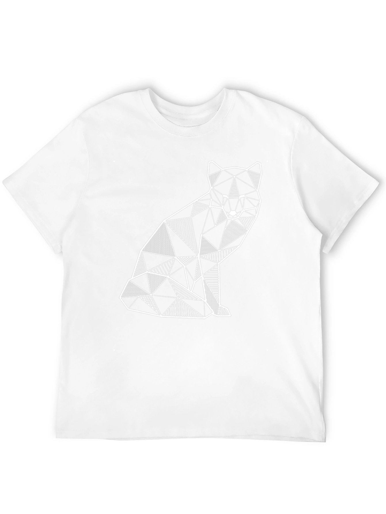 Geometric Fox Graphic T-Shirt - Modern Art Tee