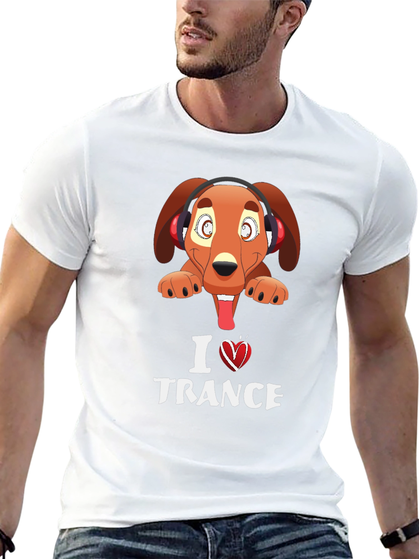 I Love Trance Dog Graphic Tee