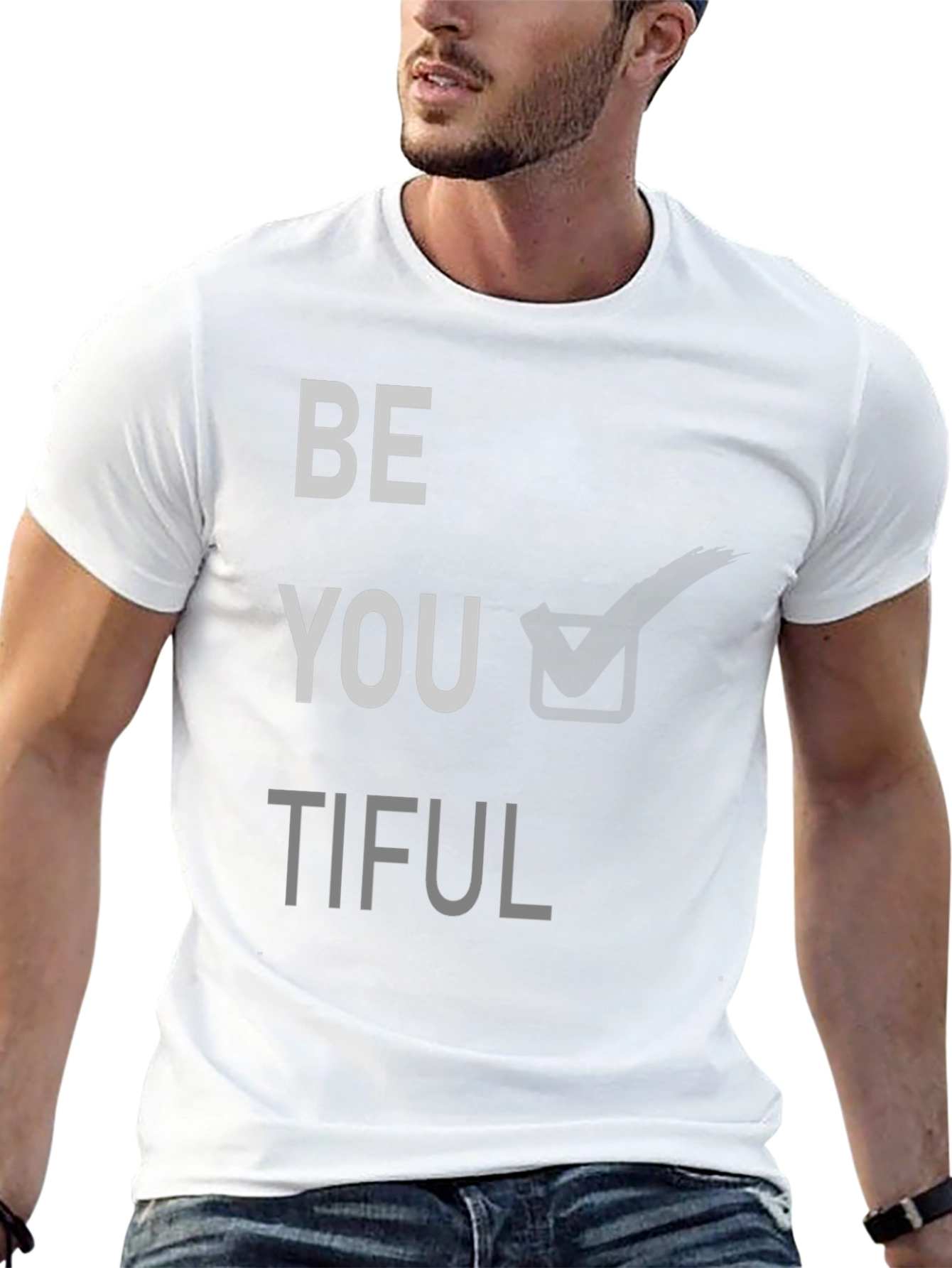 Be You Tiful Graphic Tee - Black Cotton T-Shirt