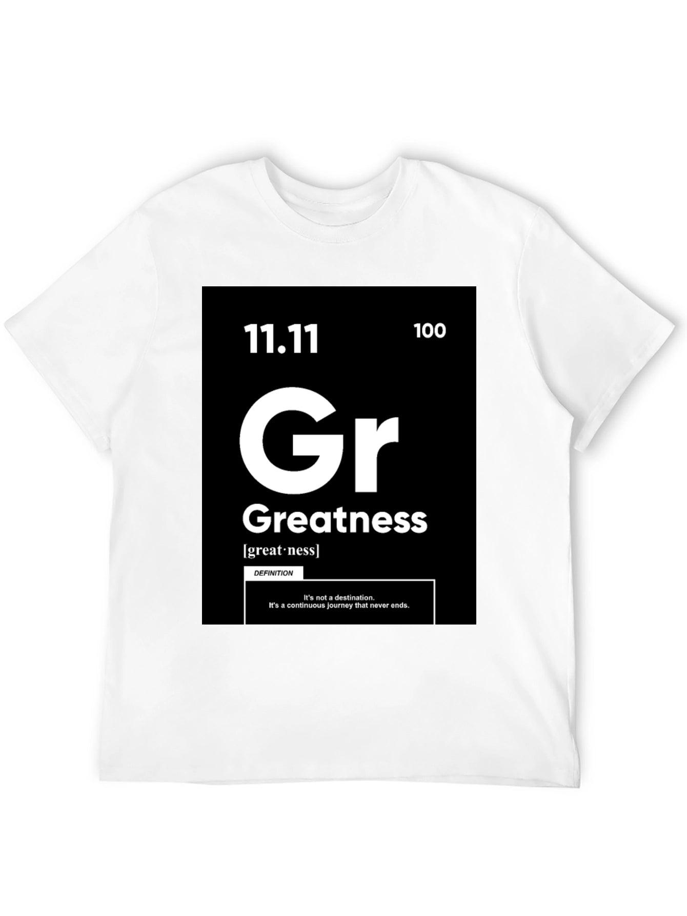 Greatness Periodic Table Style Graphic T-Shirt