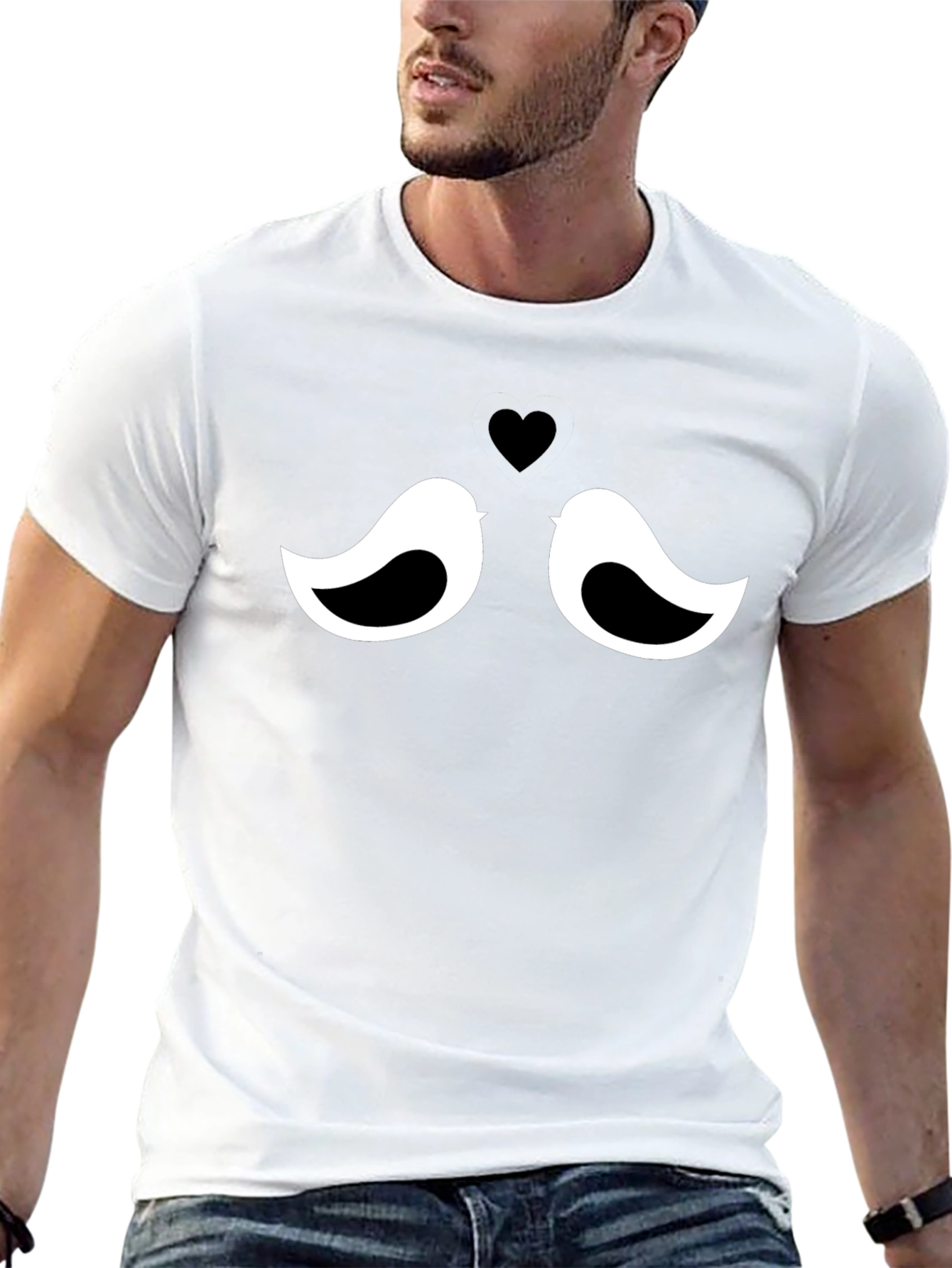 Love Birds Graphic T-Shirt - Unisex Casual Tee