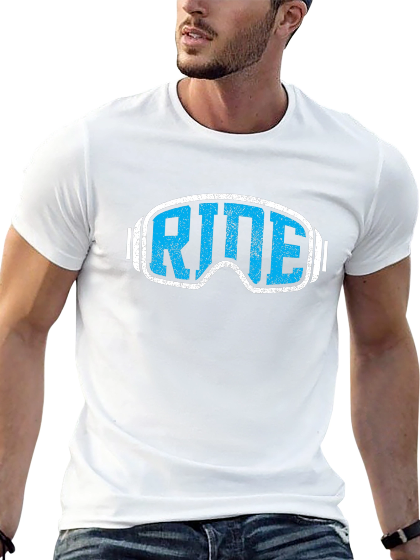 Ride Goggles Graphic Tee - Black Cotton