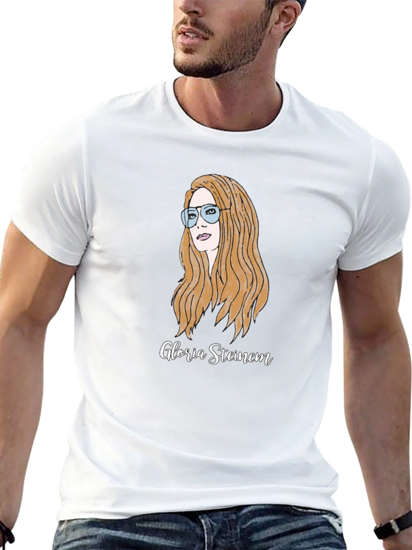 Gloria Steinem Graphic Tee - Black Cotton T-Shirt