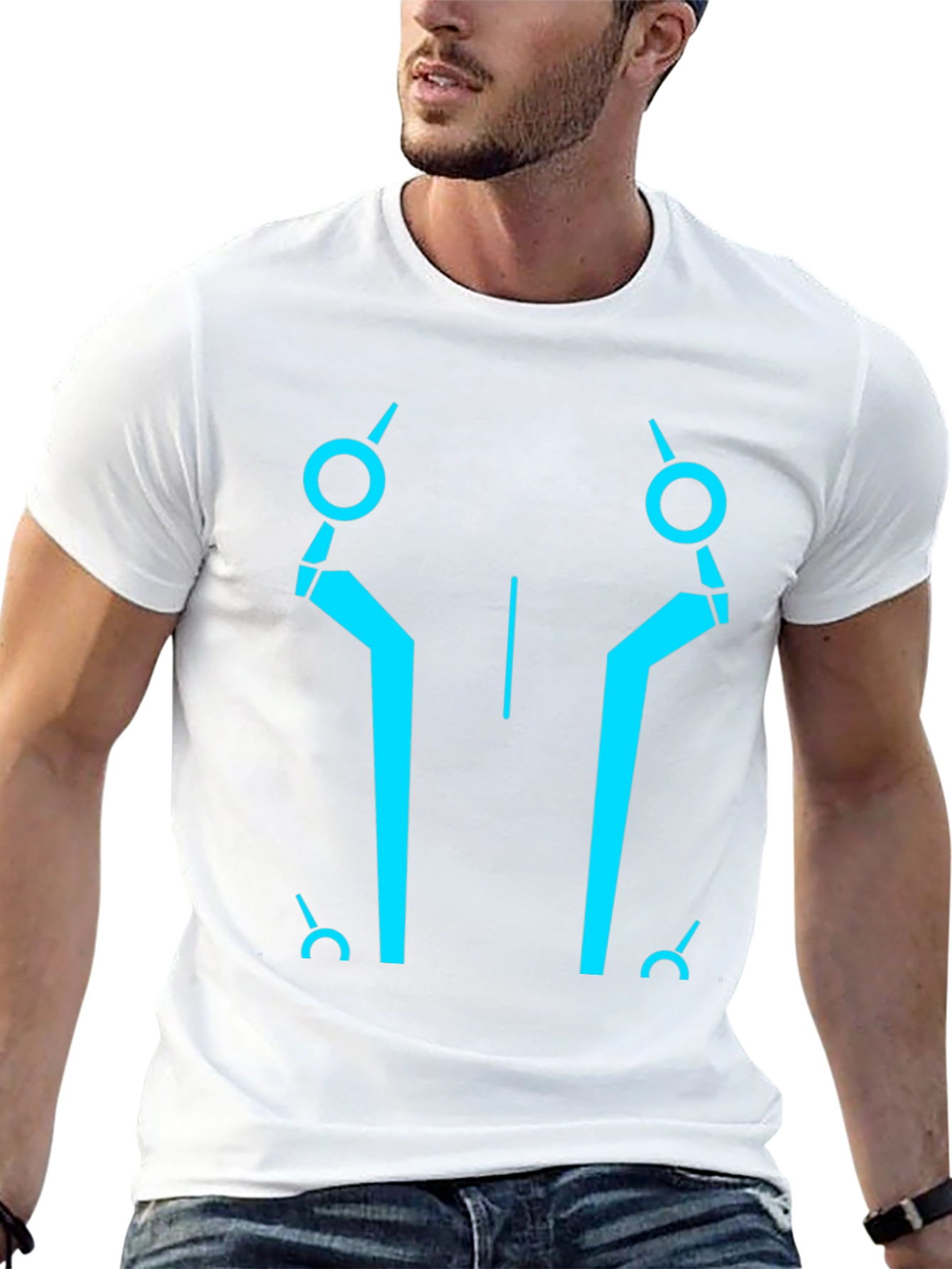Tron Inspired Graphic Tee - Black