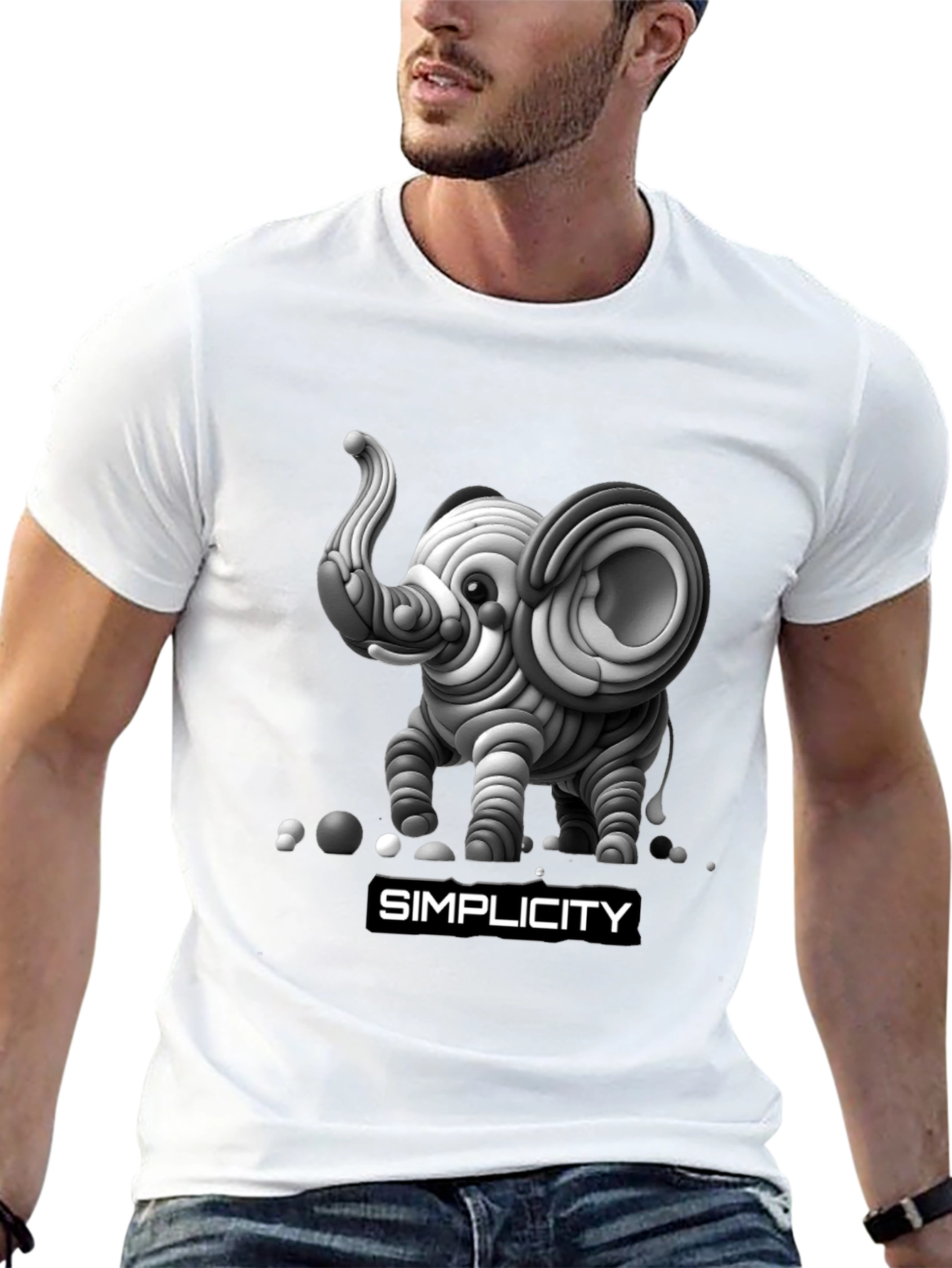 Unique Elephant Simplicity Graphic Tee