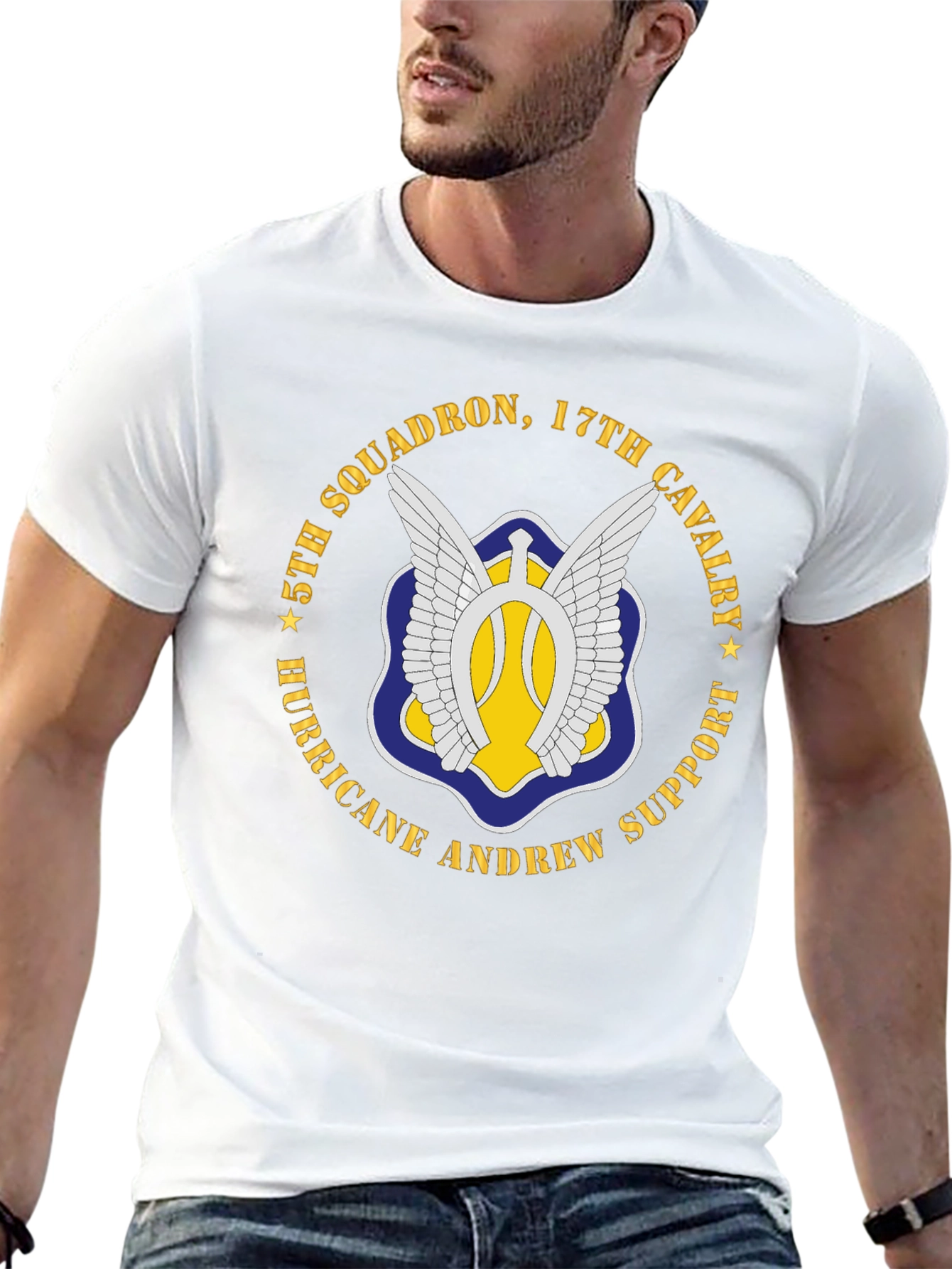 5th Squadron 17th Cavalry Hurricane Andrew Support T-Shirt