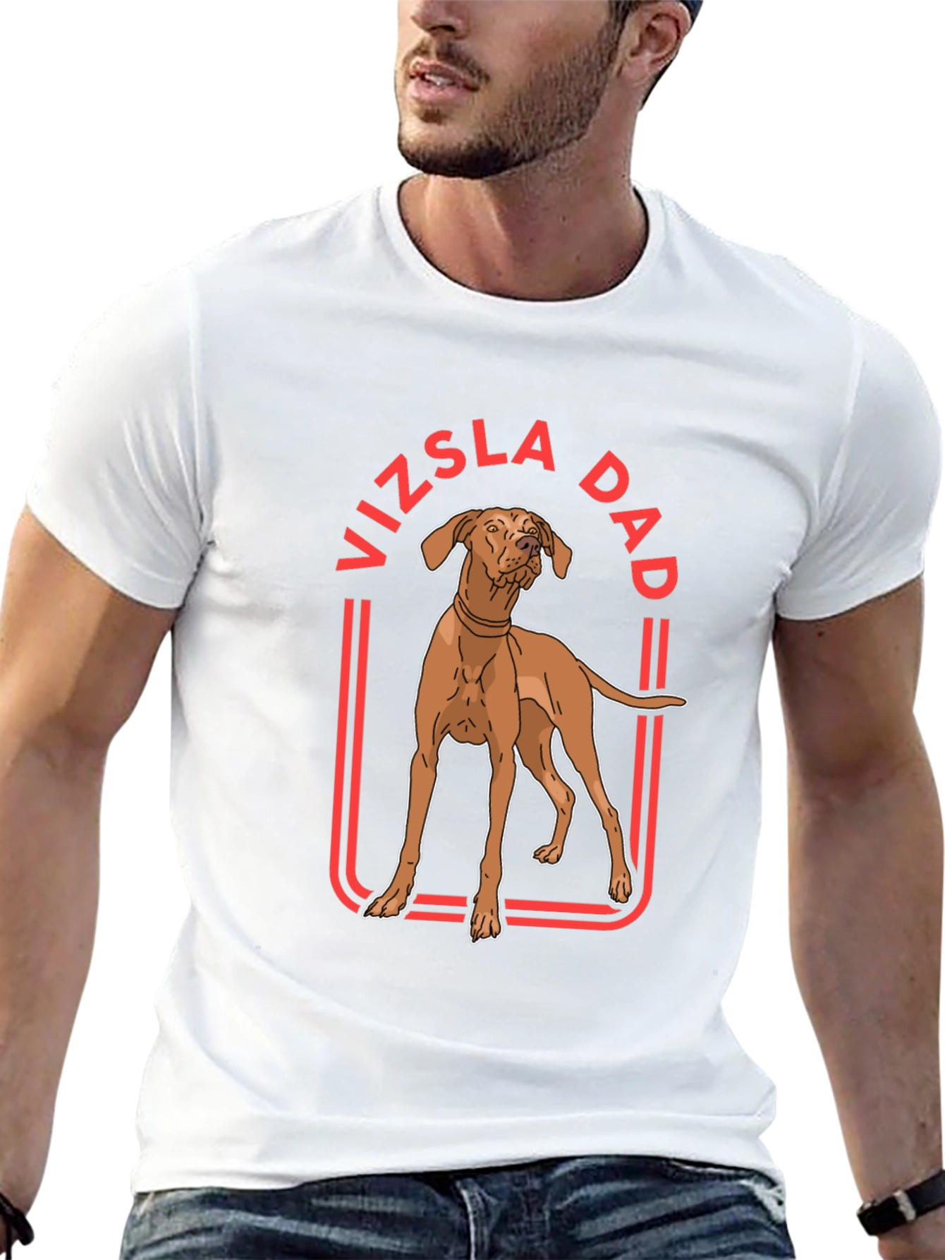 Vizsla Dad Graphic T-Shirt