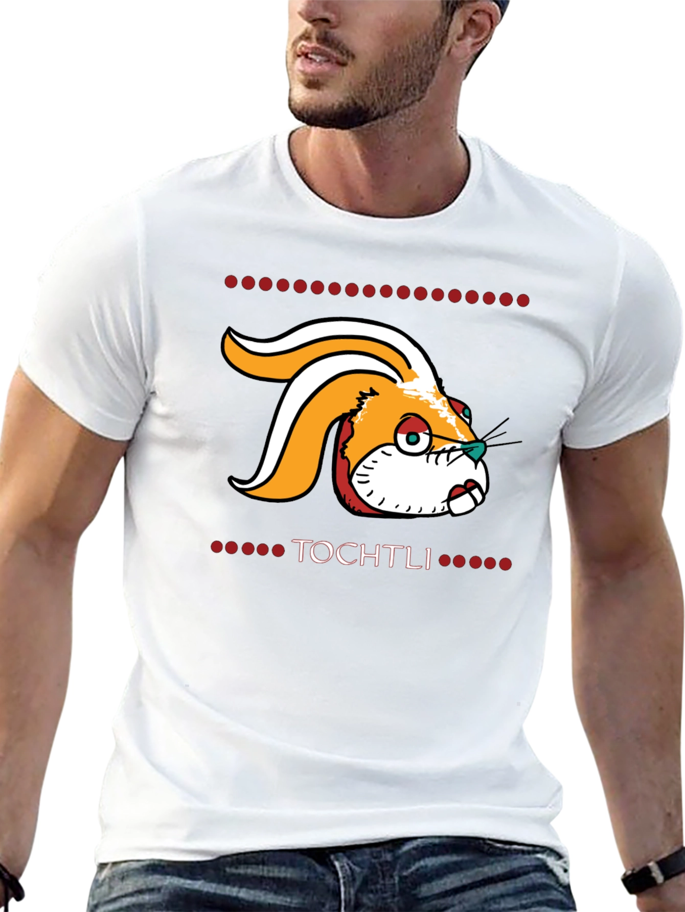 Tochtli Rabbit T-Shirt - Aztec Inspired Design