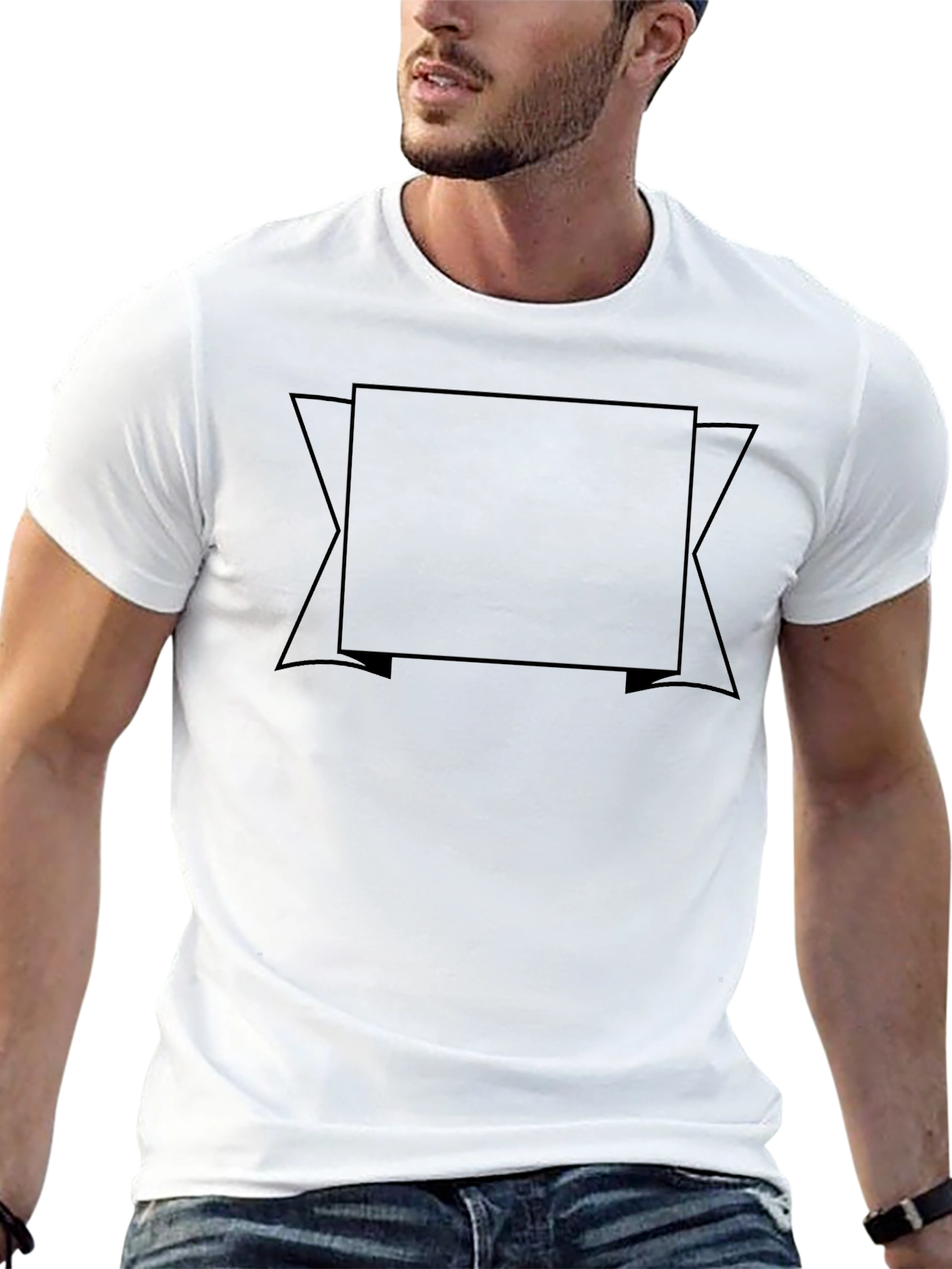 Blank Black T-Shirt Customizable Design